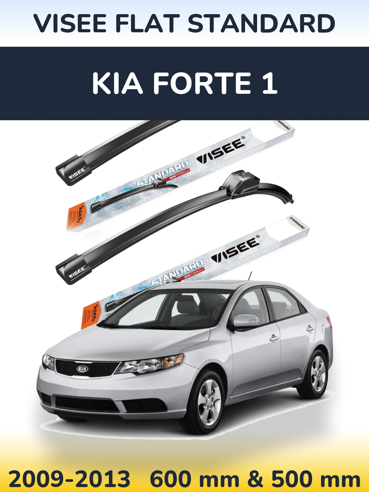 Torkarblad VISEE FLAT STANDARD för KIA Forte 1