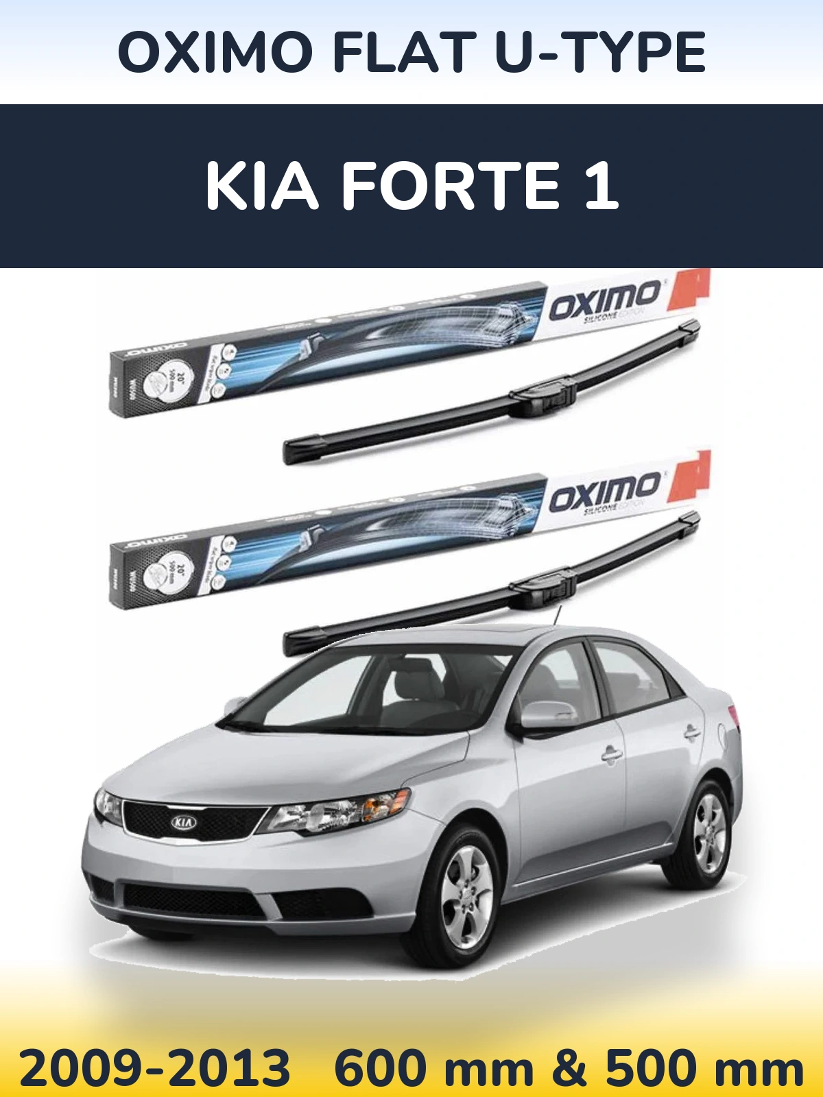 Torkarblad Oximo Flat U-type för KIA Forte 1