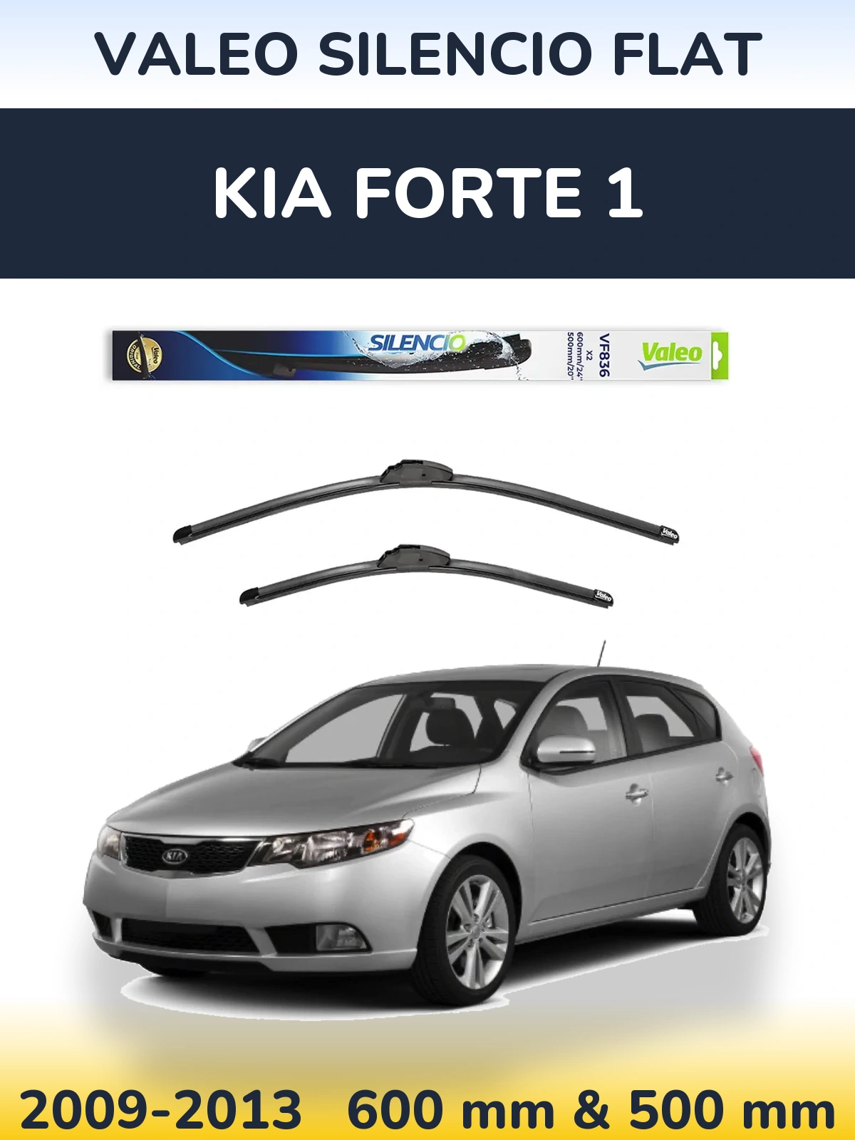 Torkarblad Valeo Silencio Flat för KIA Forte 1