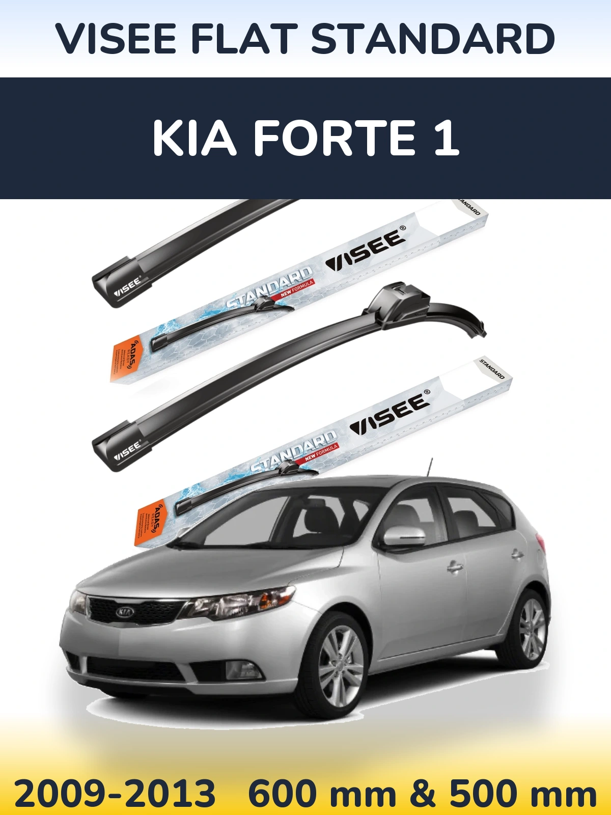 Torkarblad VISEE FLAT STANDARD för KIA Forte 1