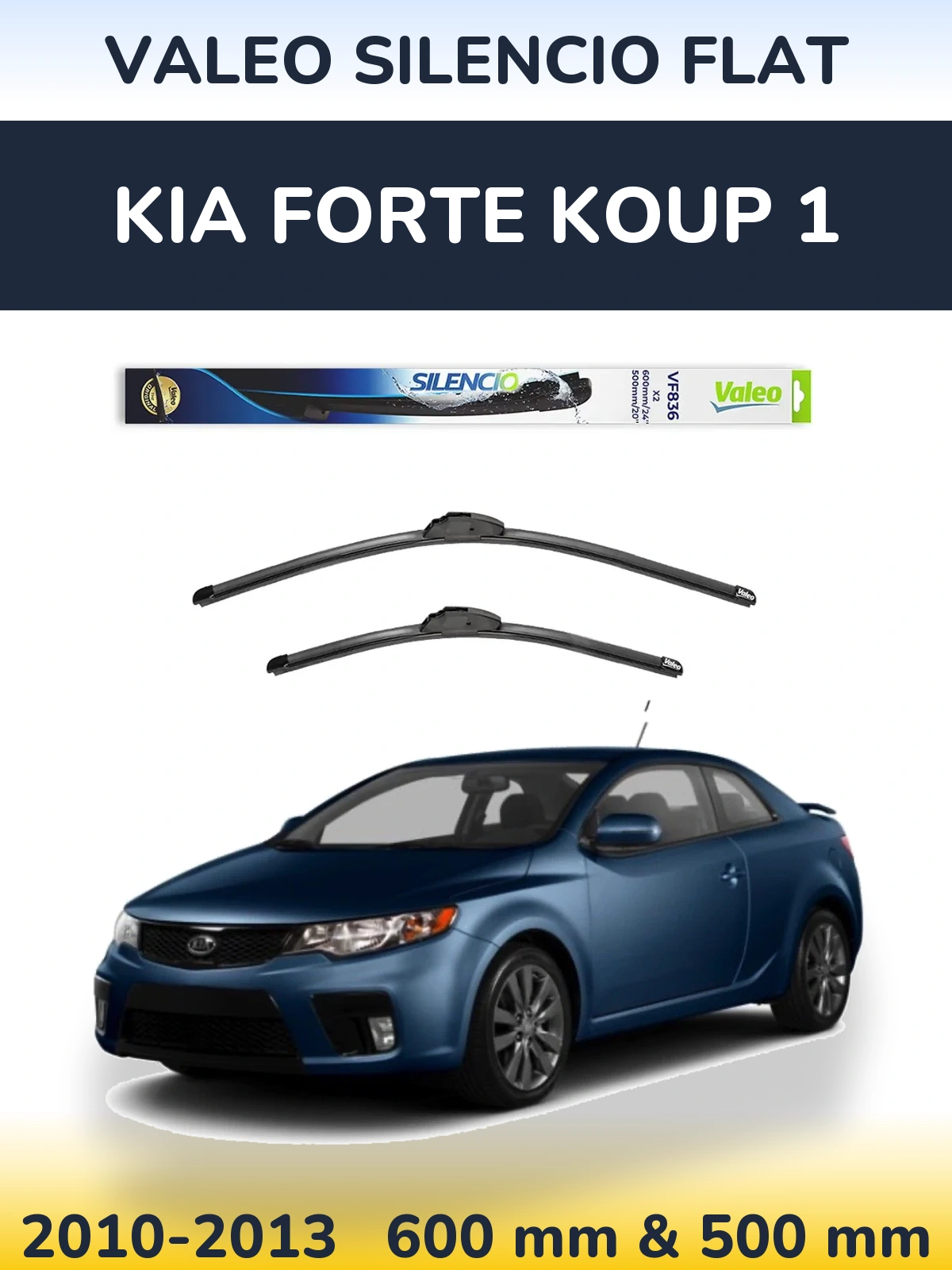 Torkarblad Valeo Silencio Flat för KIA Forte Koup 1