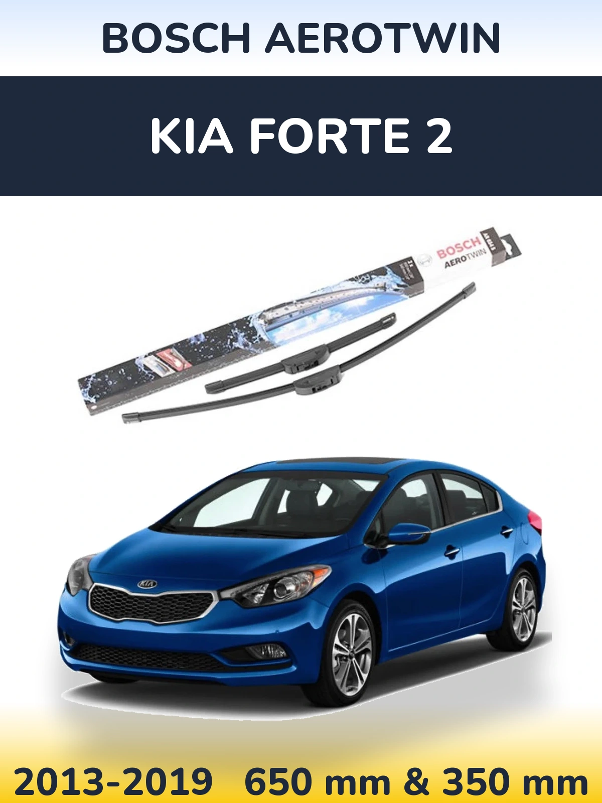 Torkarblad BOSCH AeroTwin för KIA Forte 2