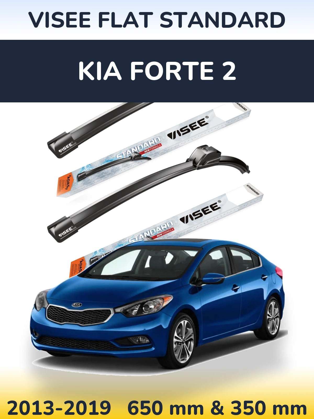 Torkarblad VISEE FLAT STANDARD för KIA Forte 2