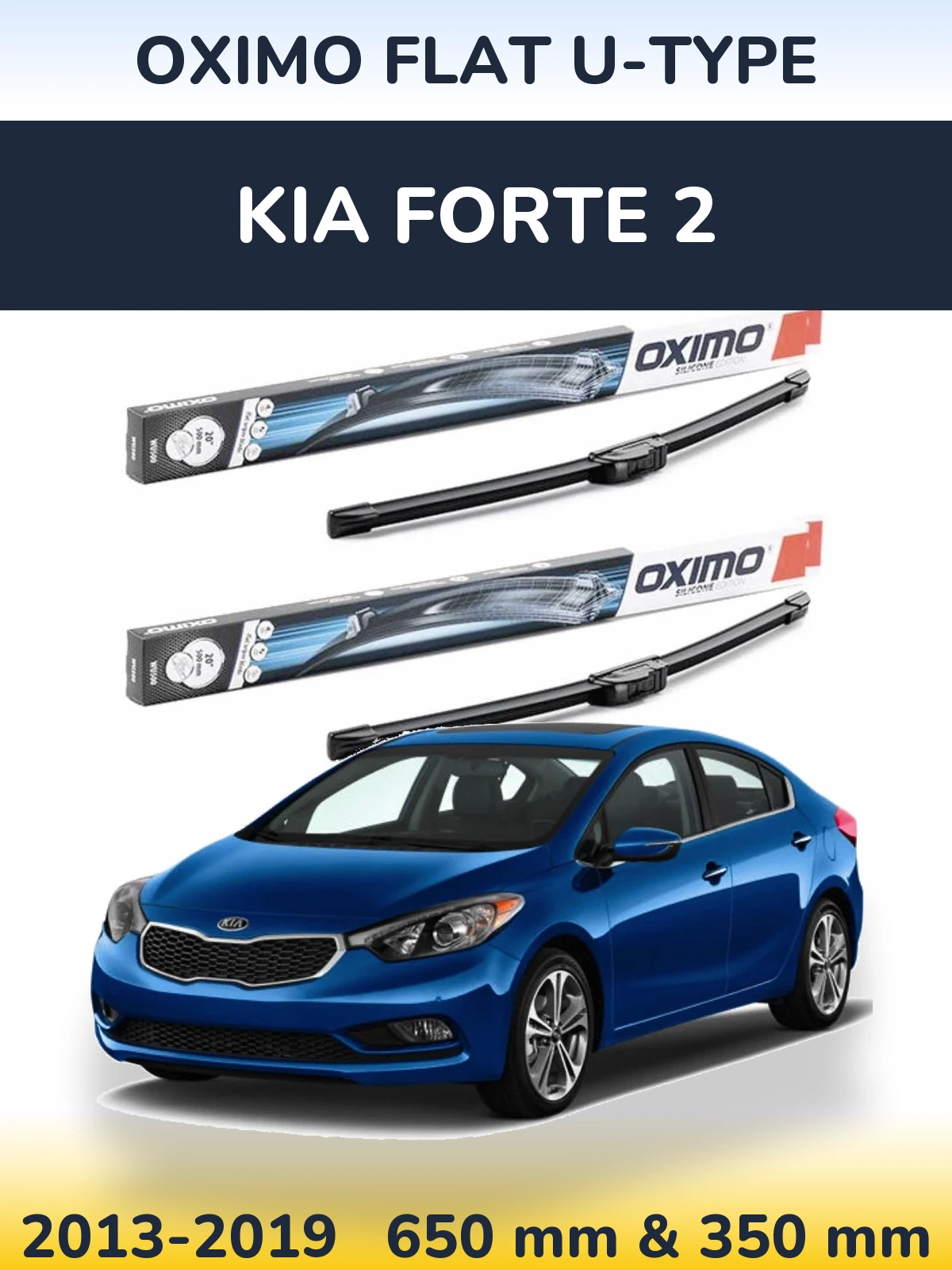 Torkarblad Oximo Flat U-type för KIA Forte 2