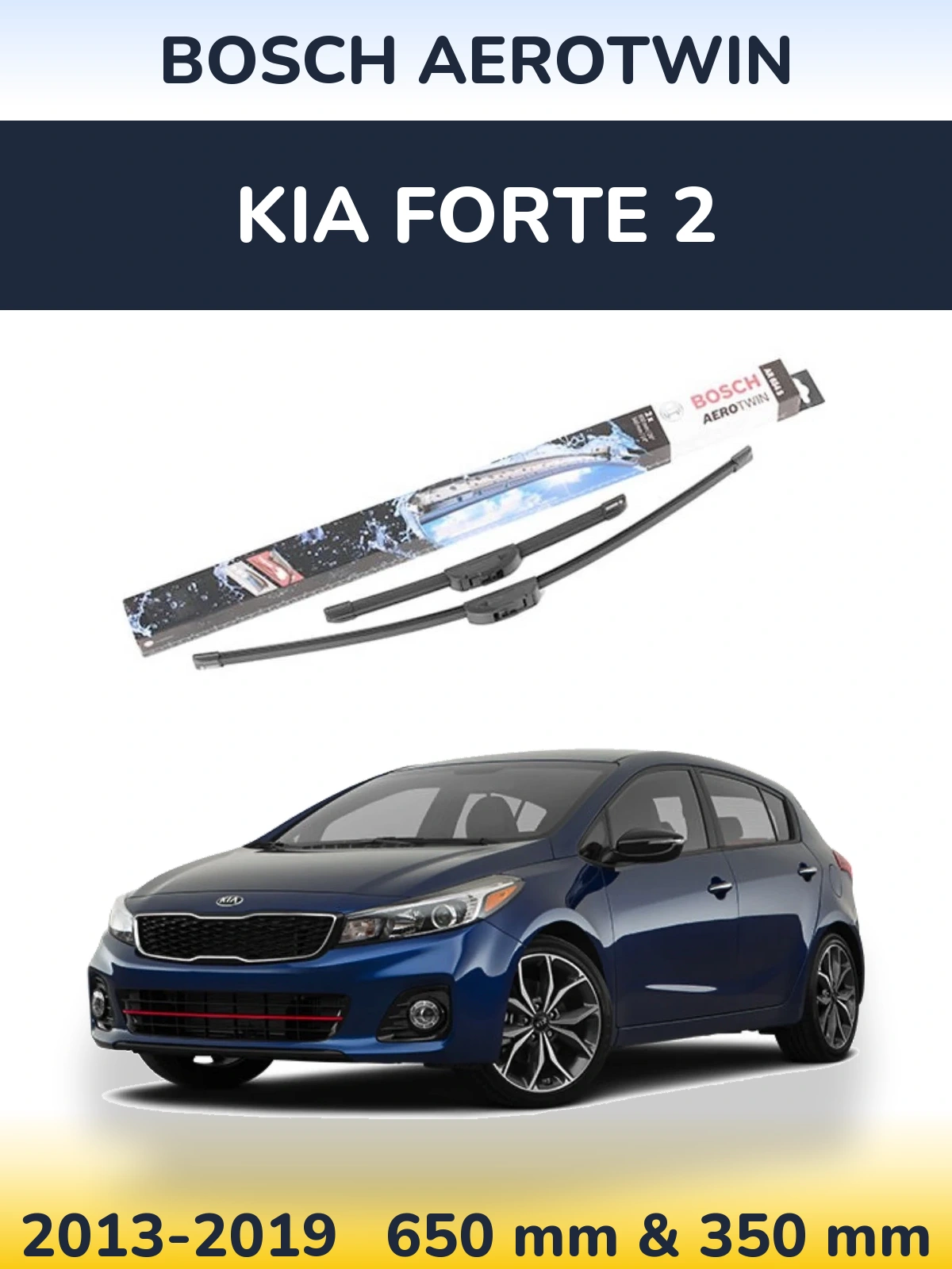 Torkarblad BOSCH AeroTwin för KIA Forte 2