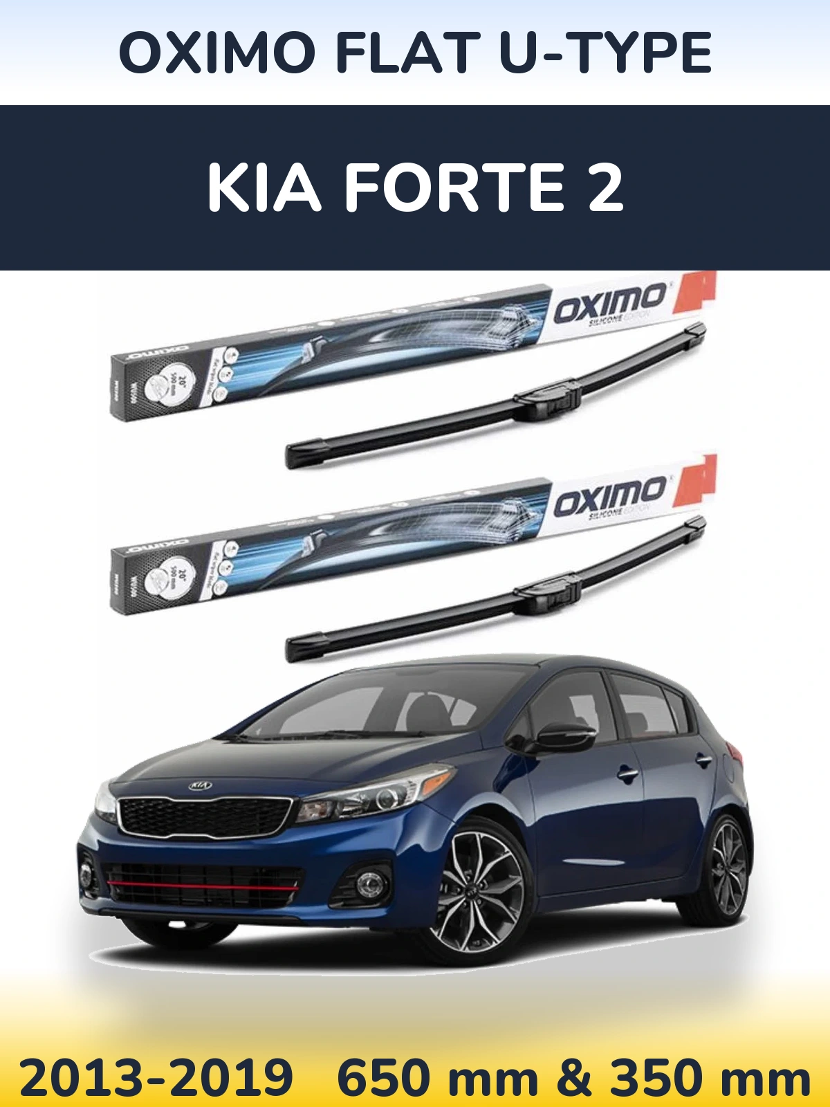 Torkarblad Oximo Flat U-type för KIA Forte 2