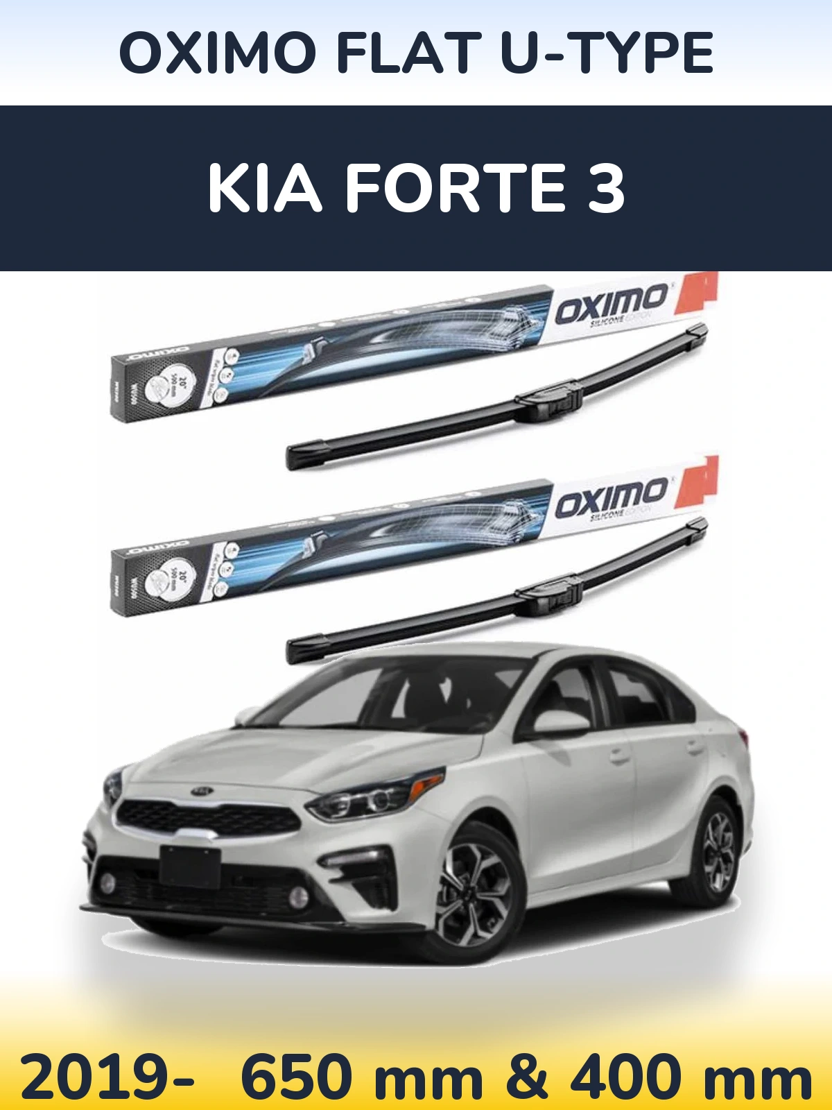 Torkarblad Oximo Flat U-type för KIA Forte 3