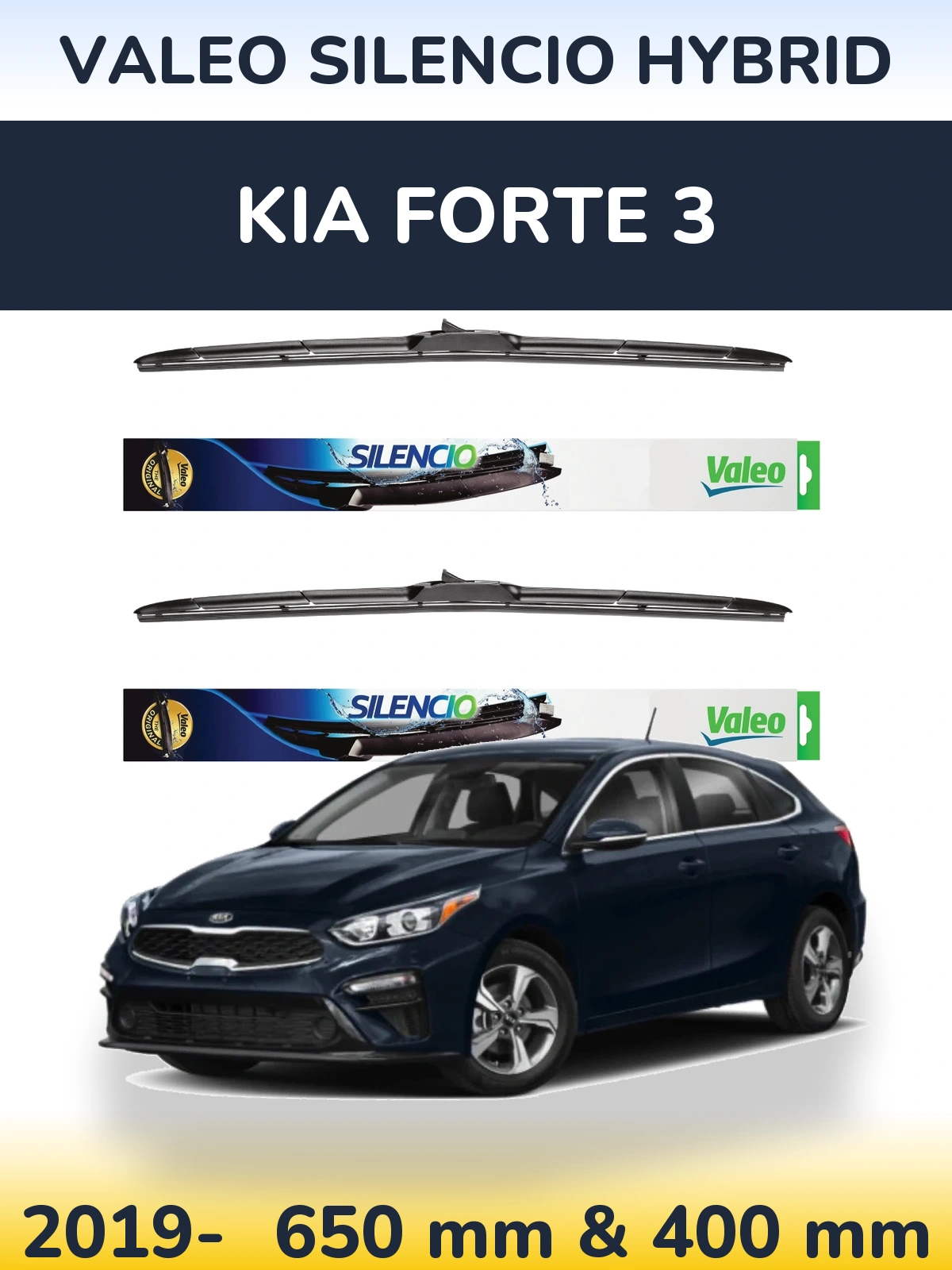Torkarblad Valeo Silencio Hybrid för KIA Forte 3