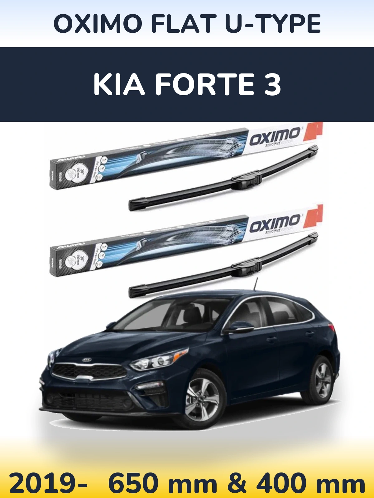 Torkarblad Oximo Flat U-type för KIA Forte 3