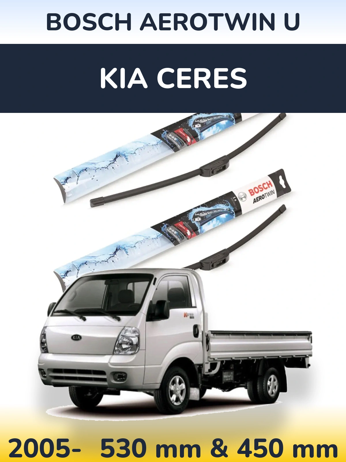 Torkarblad BOSCH AeroTwin U för KIA Ceres