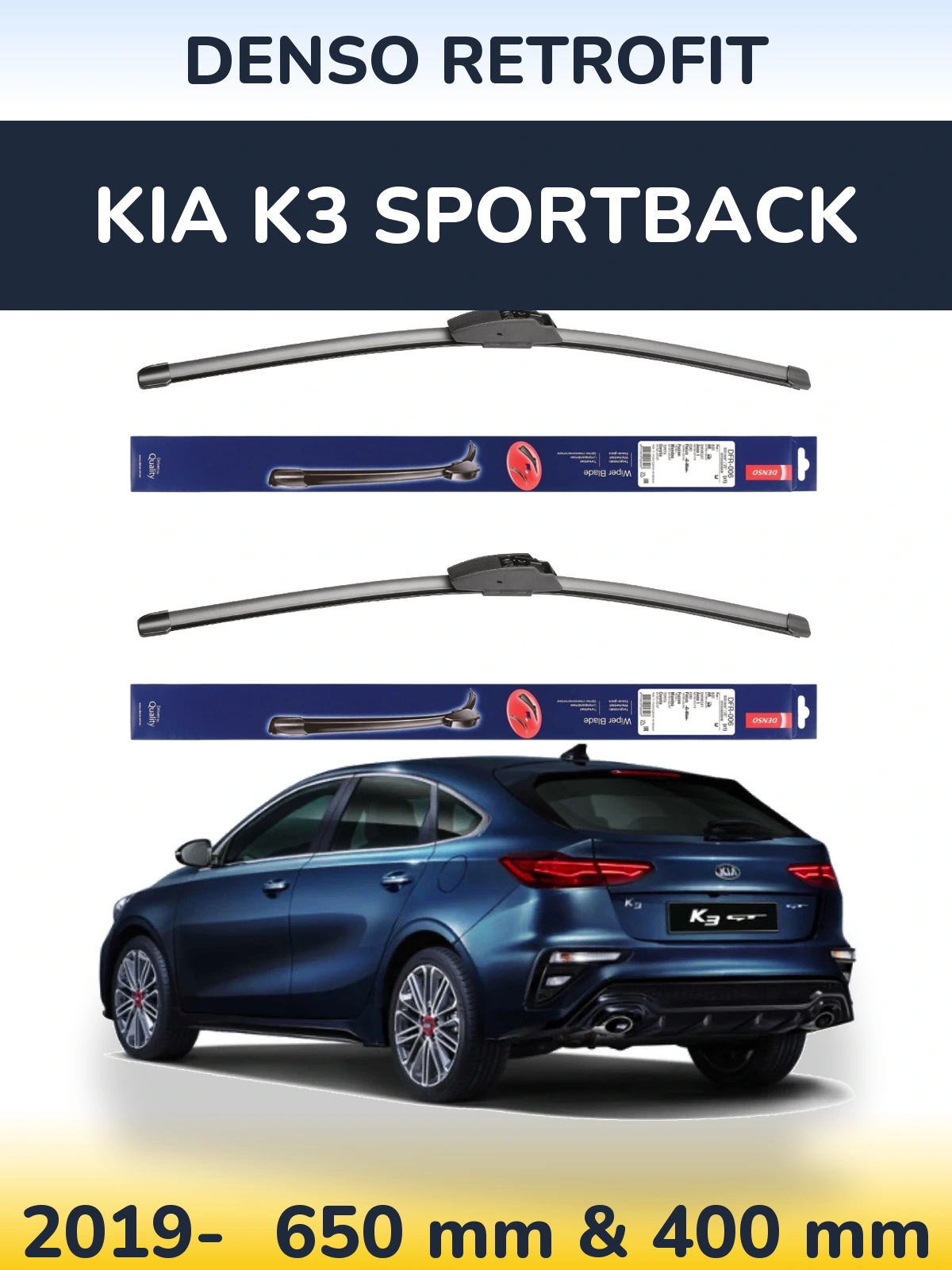 Torkarblad Denso Retrofit för KIA K3 Sportback
