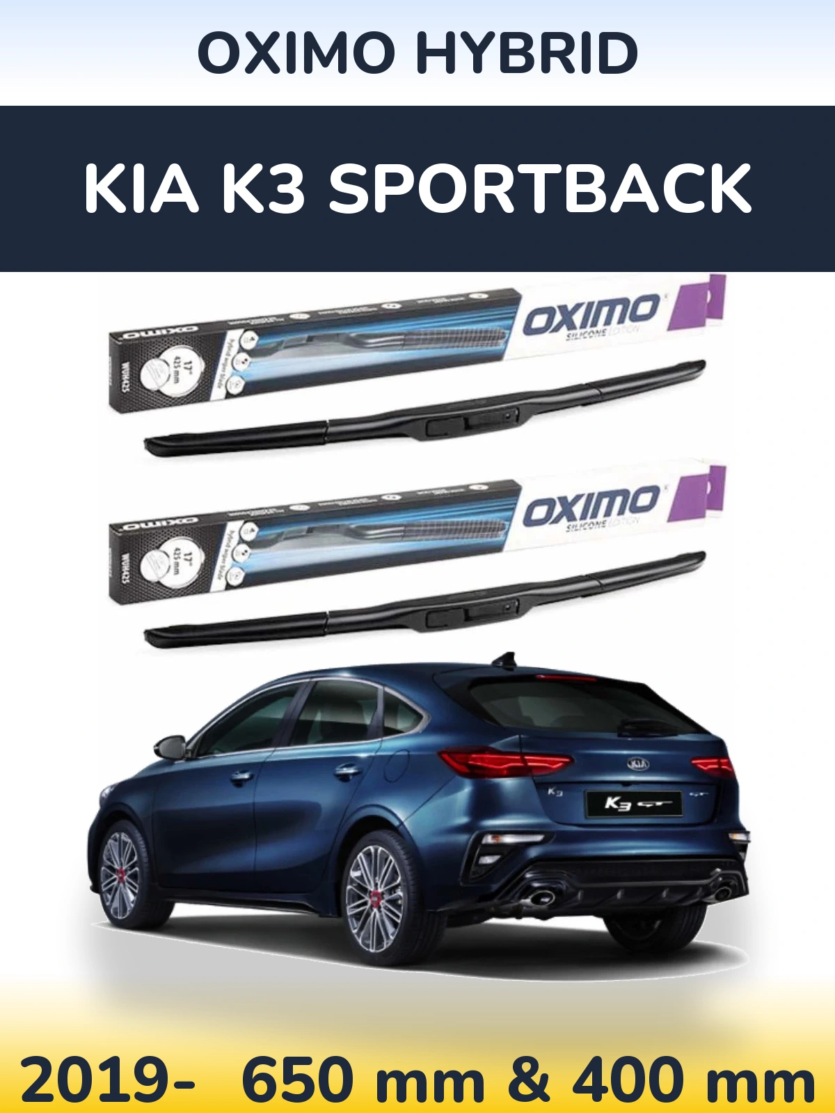 Torkarblad Oximo Hybrid för KIA K3 Sportback