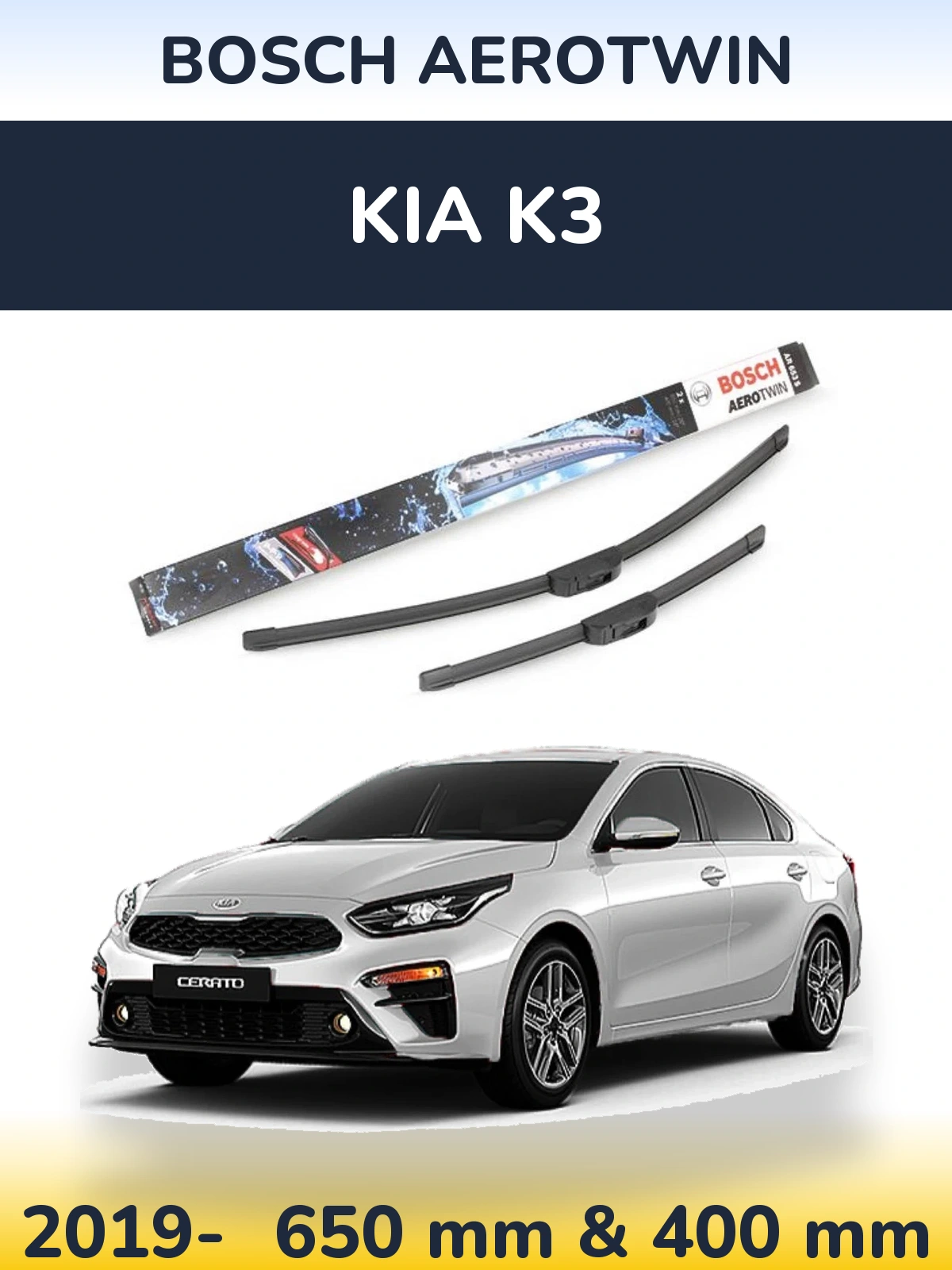Torkarblad BOSCH AeroTwin för KIA K3