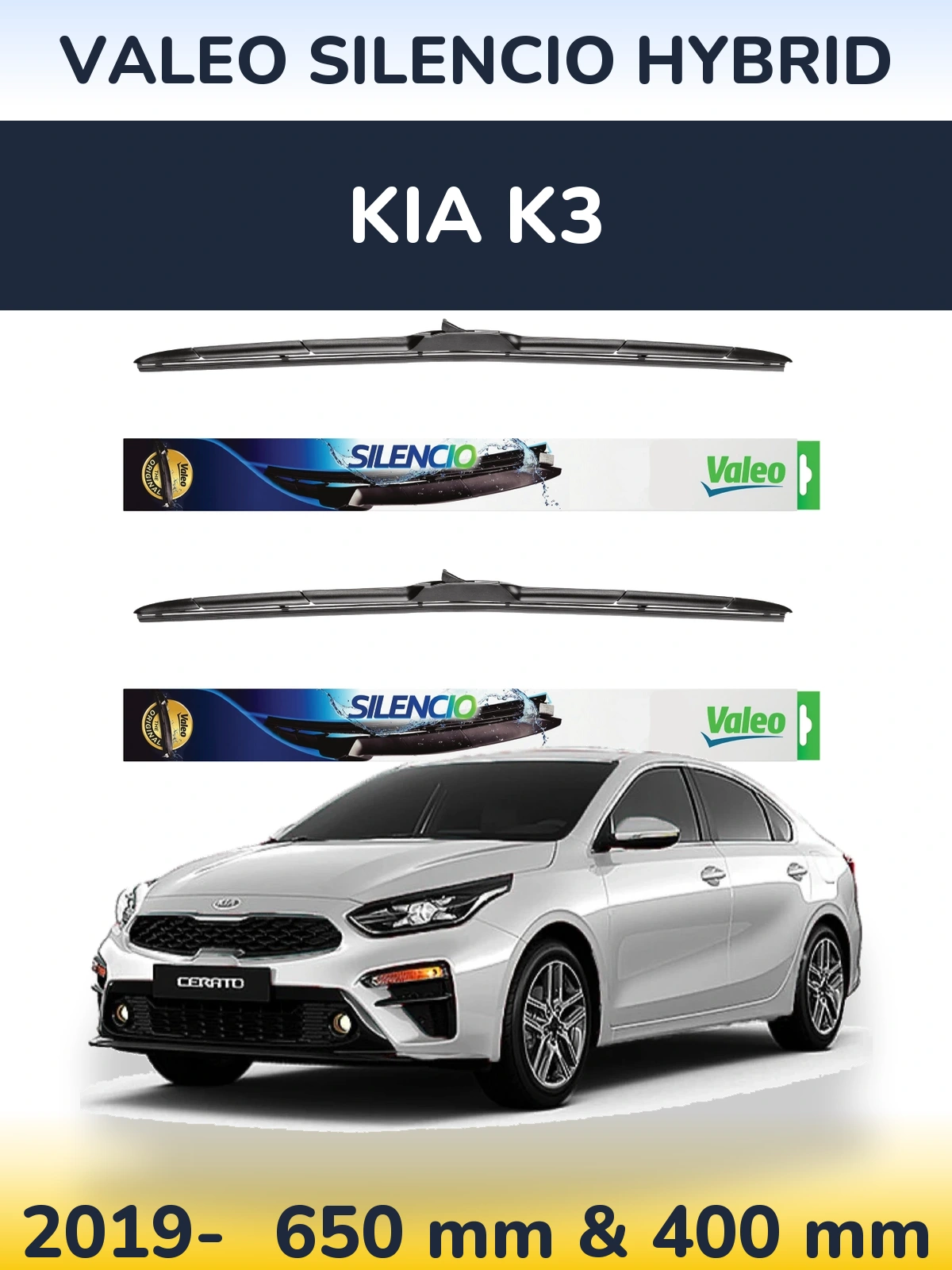 Torkarblad Valeo Silencio Hybrid för KIA K3