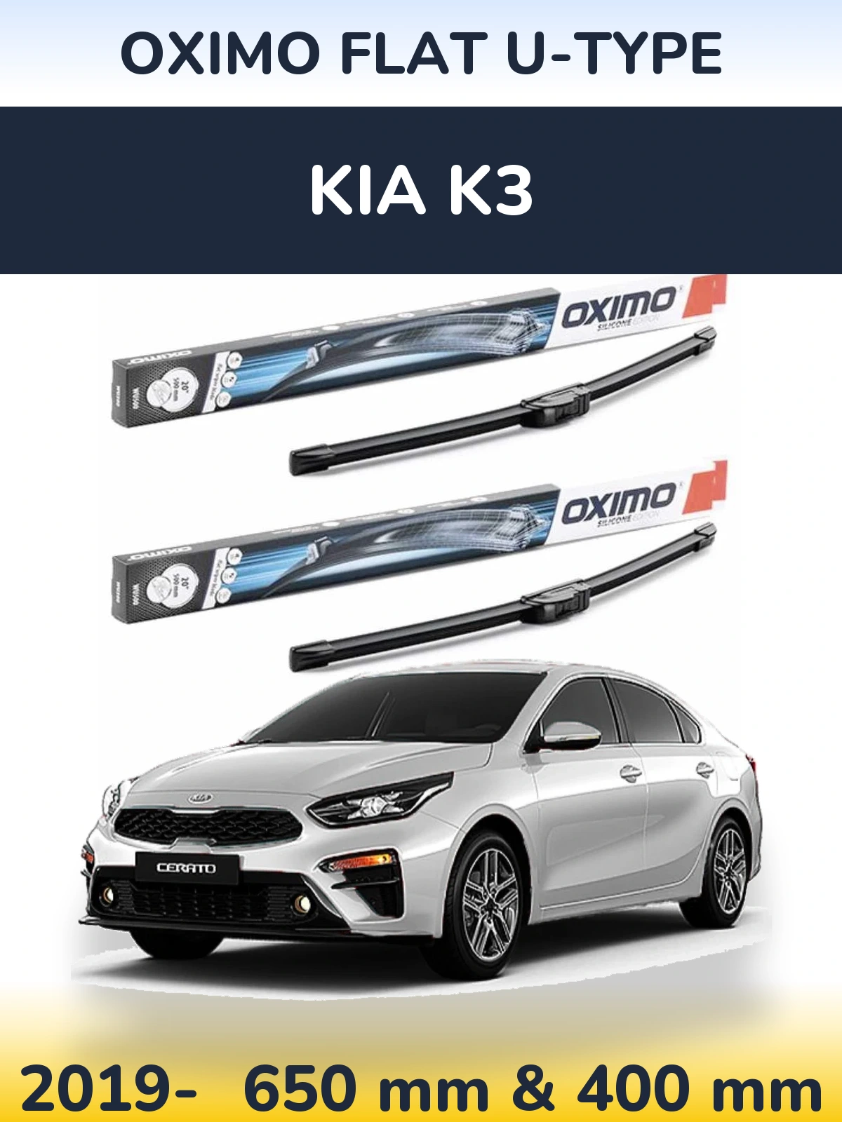 Torkarblad Oximo Flat U-type för KIA K3