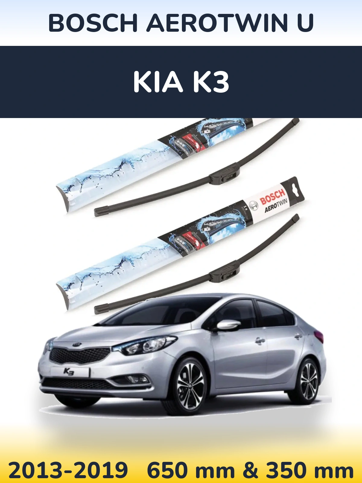 Torkarblad BOSCH AeroTwin U för KIA K3