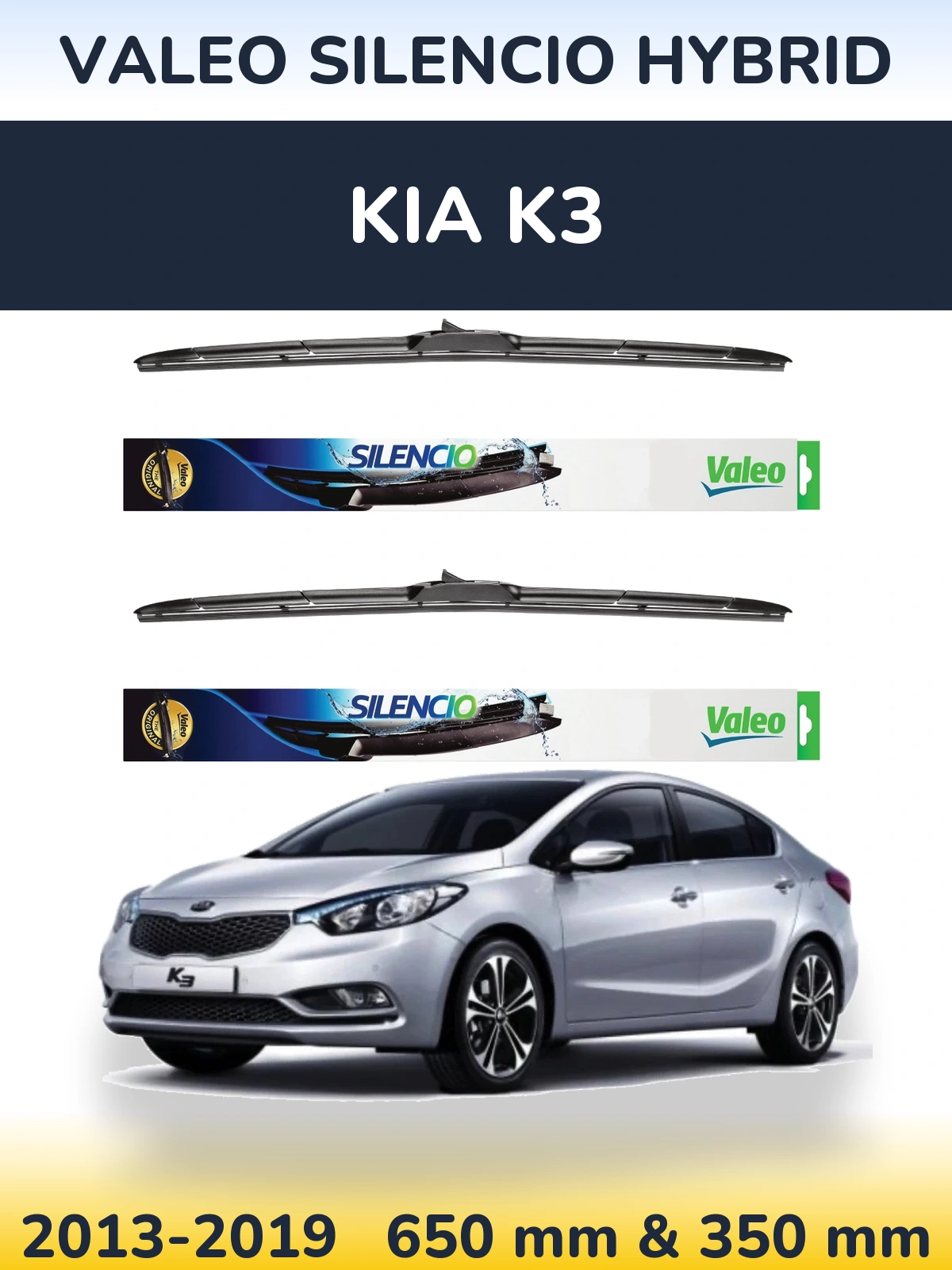 Torkarblad Valeo Silencio Hybrid för KIA K3