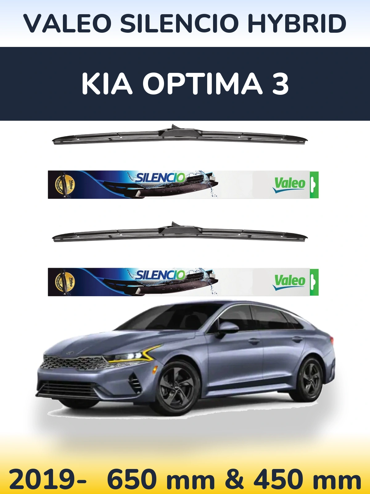 Torkarblad Valeo Silencio Hybrid för KIA Optima 3