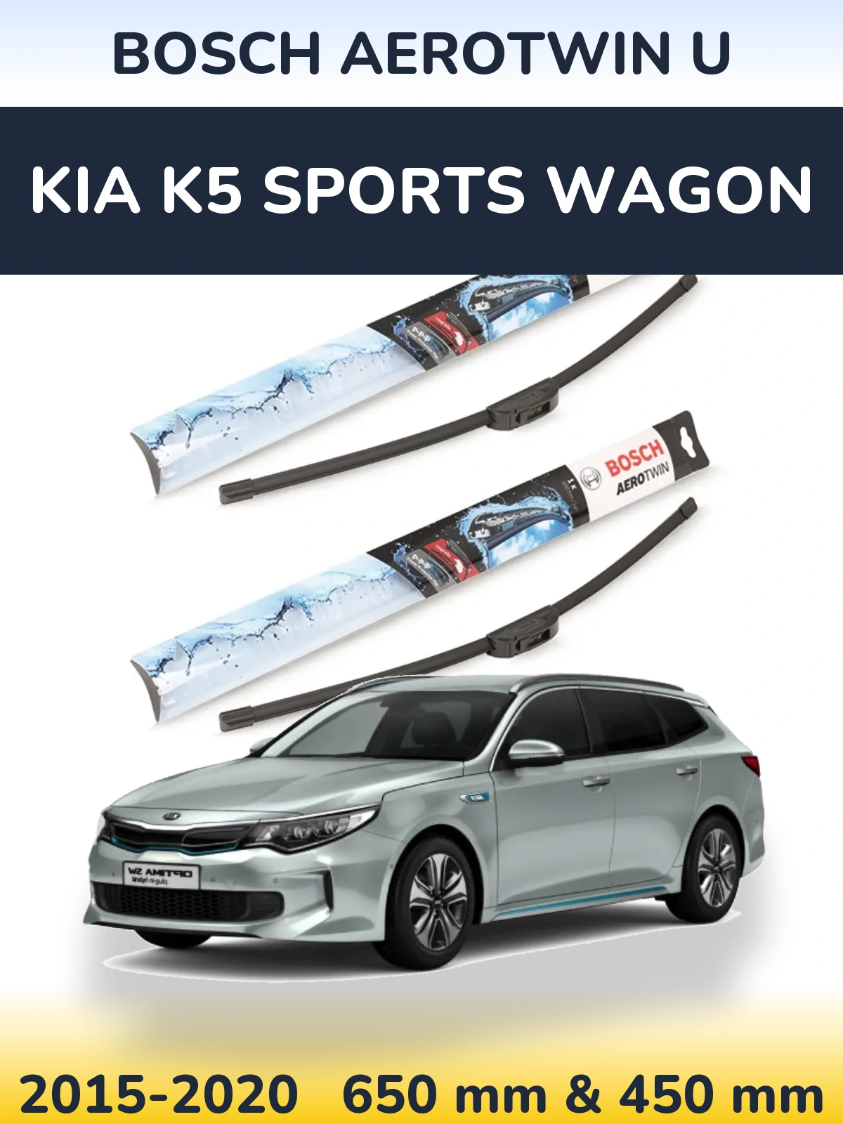 Torkarblad BOSCH AeroTwin U för KIA K5 Sports Wagon