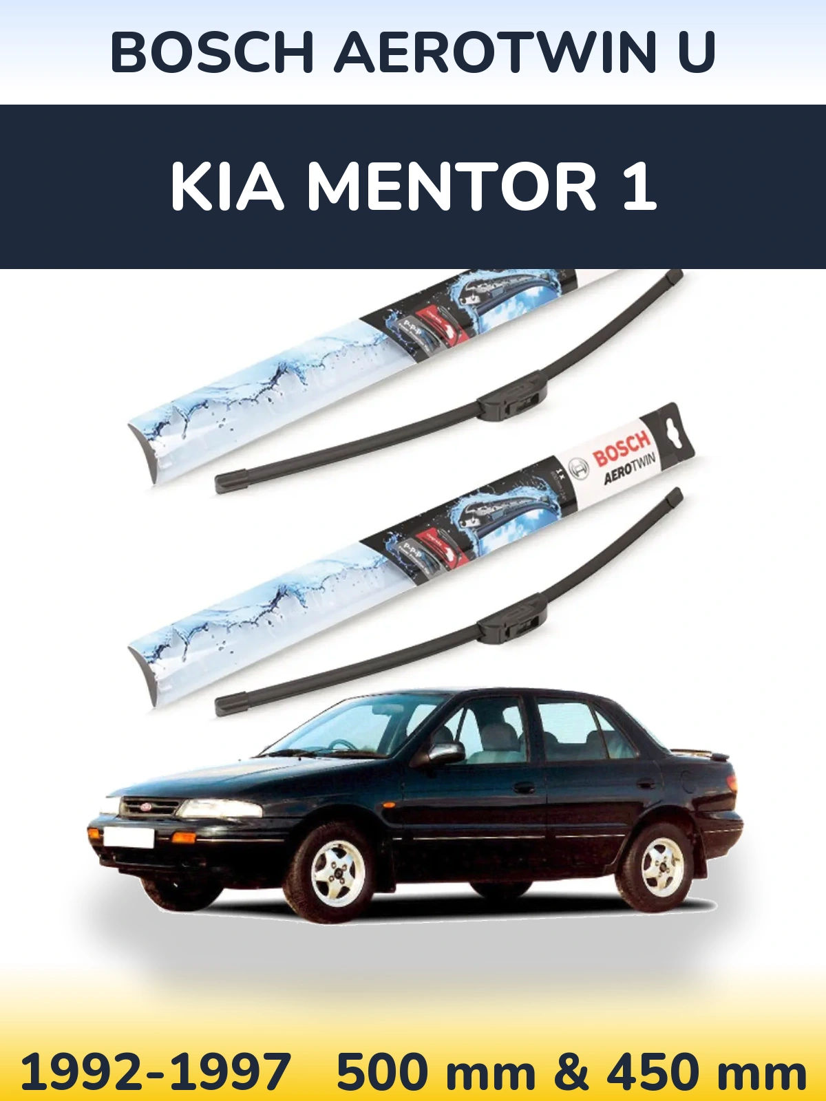 Torkarblad BOSCH AeroTwin U för KIA Mentor 1