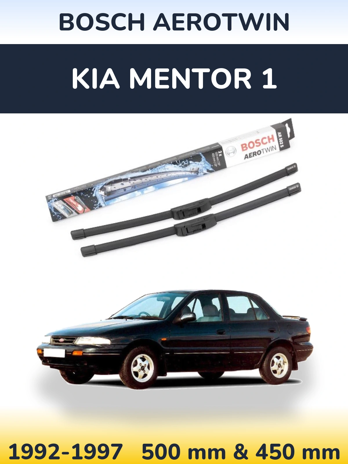 Torkarblad BOSCH AeroTwin för KIA Mentor 1