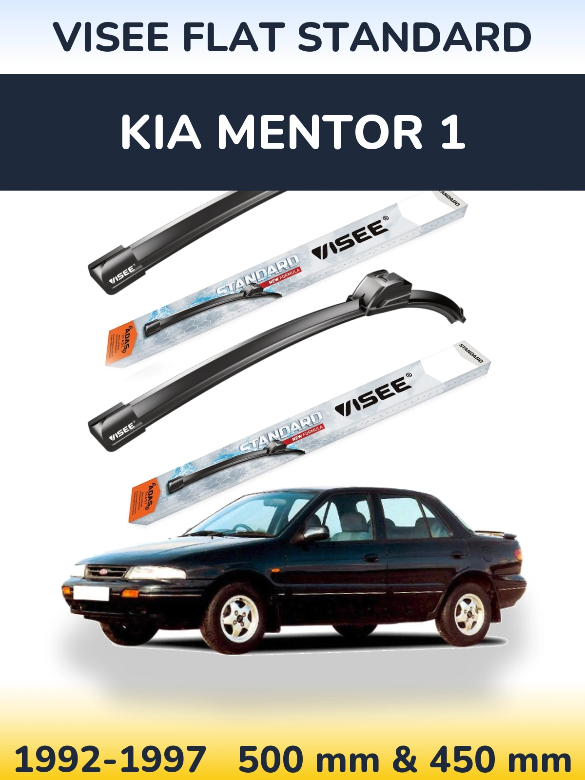 Torkarblad VISEE FLAT STANDARD för KIA Mentor 1