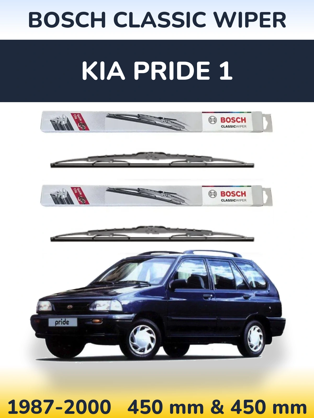Torkarblad BOSCH Classic Wiper för KIA Pride 1