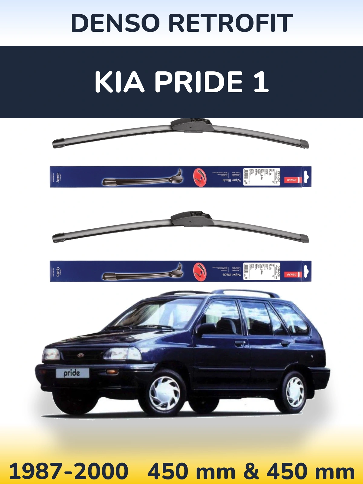 Torkarblad Denso Retrofit för KIA Pride 1