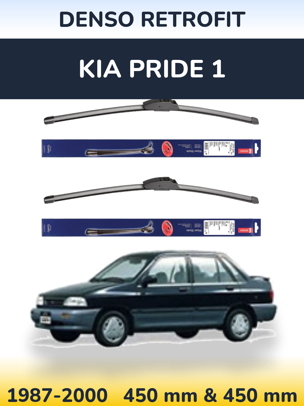 Torkarblad Denso Retrofit för KIA Pride 1