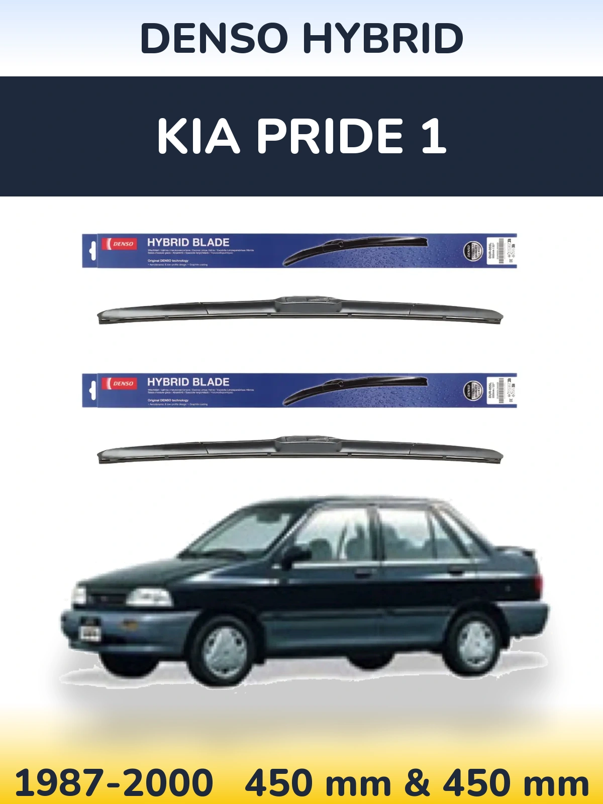 Torkarblad Denso Hybrid för KIA Pride 1