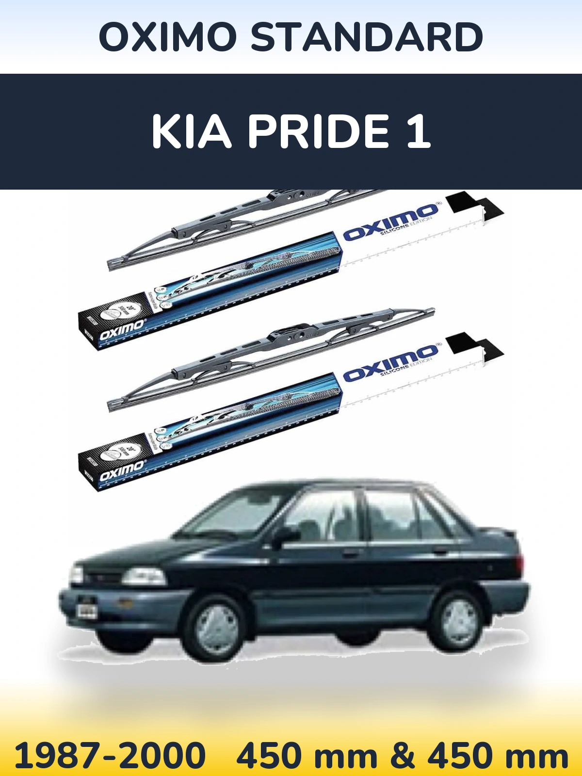 Torkarblad Oximo Standard för KIA Pride 1