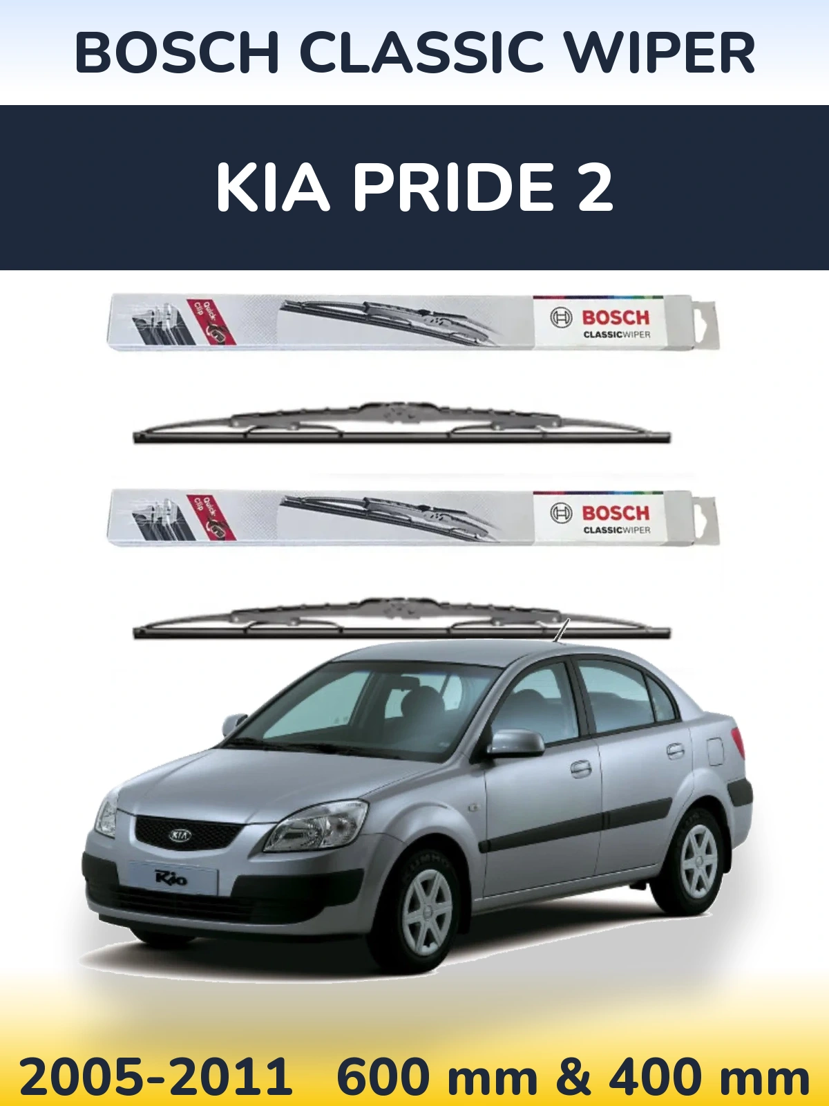 Torkarblad BOSCH Classic Wiper för KIA Pride 2