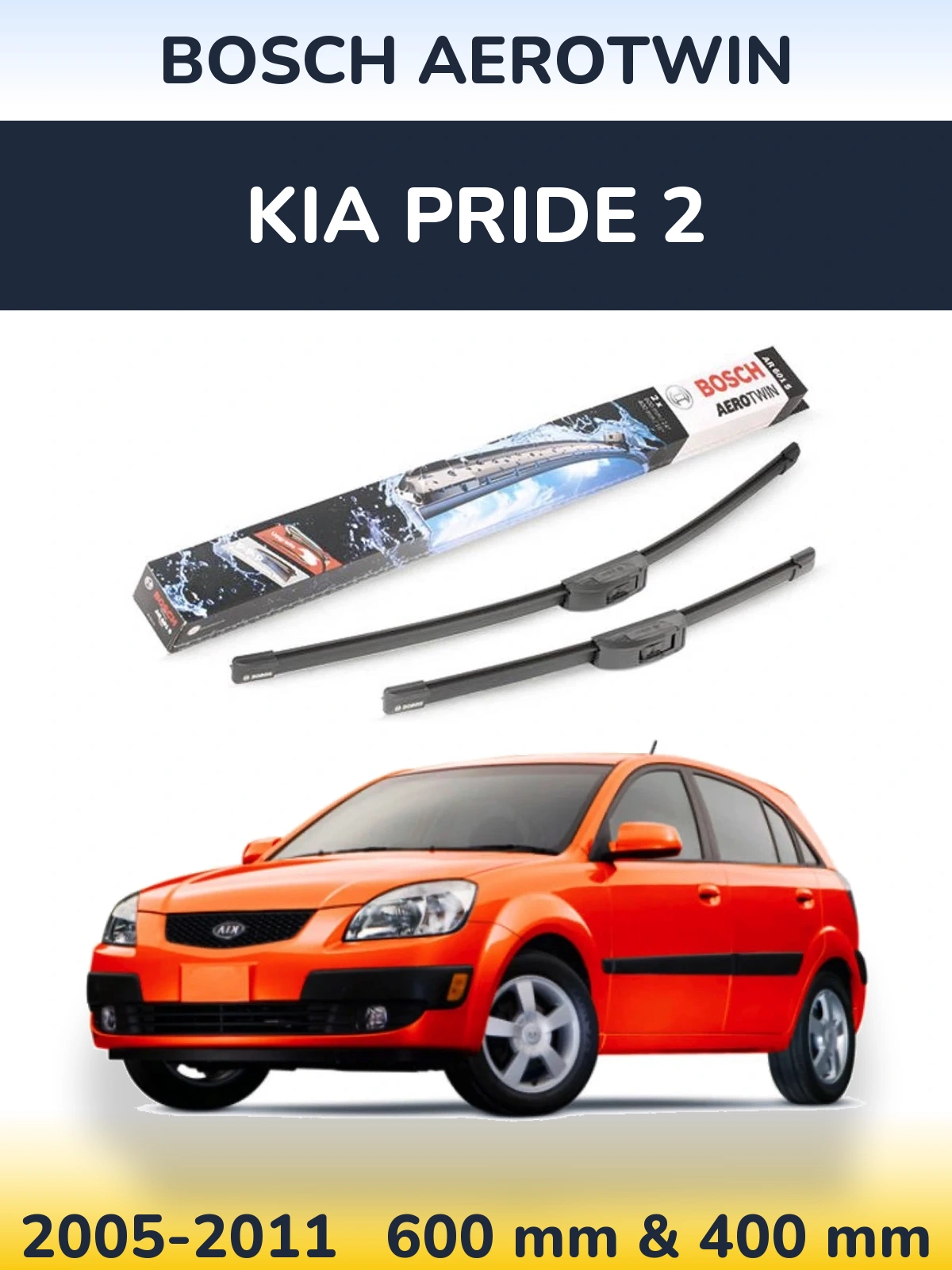 Torkarblad BOSCH AeroTwin för KIA Pride 2