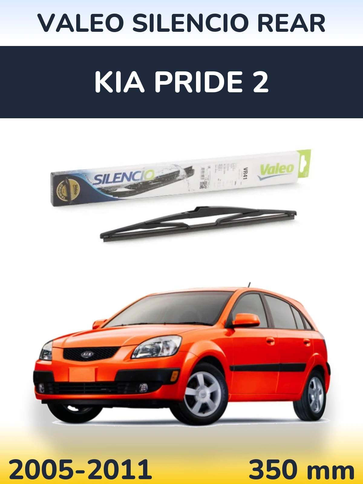 Torkarblad Valeo Silencio Rear för KIA Pride 2