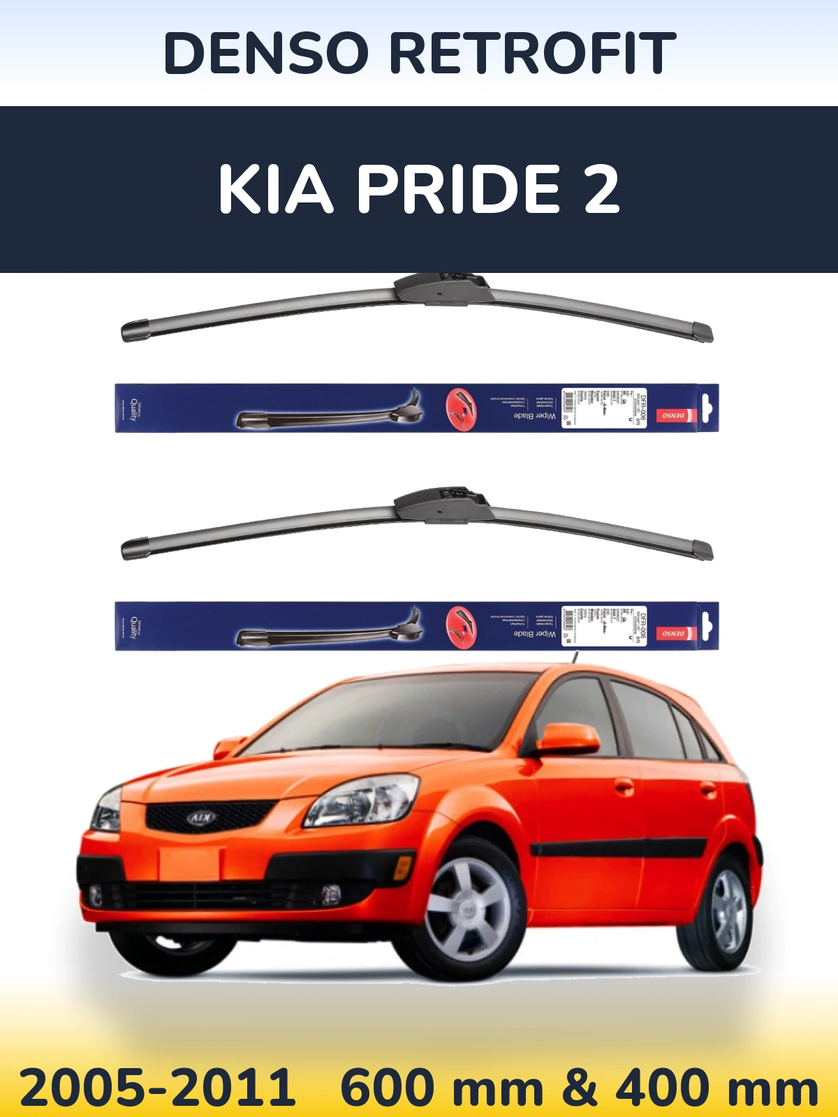 Torkarblad Denso Retrofit för KIA Pride 2