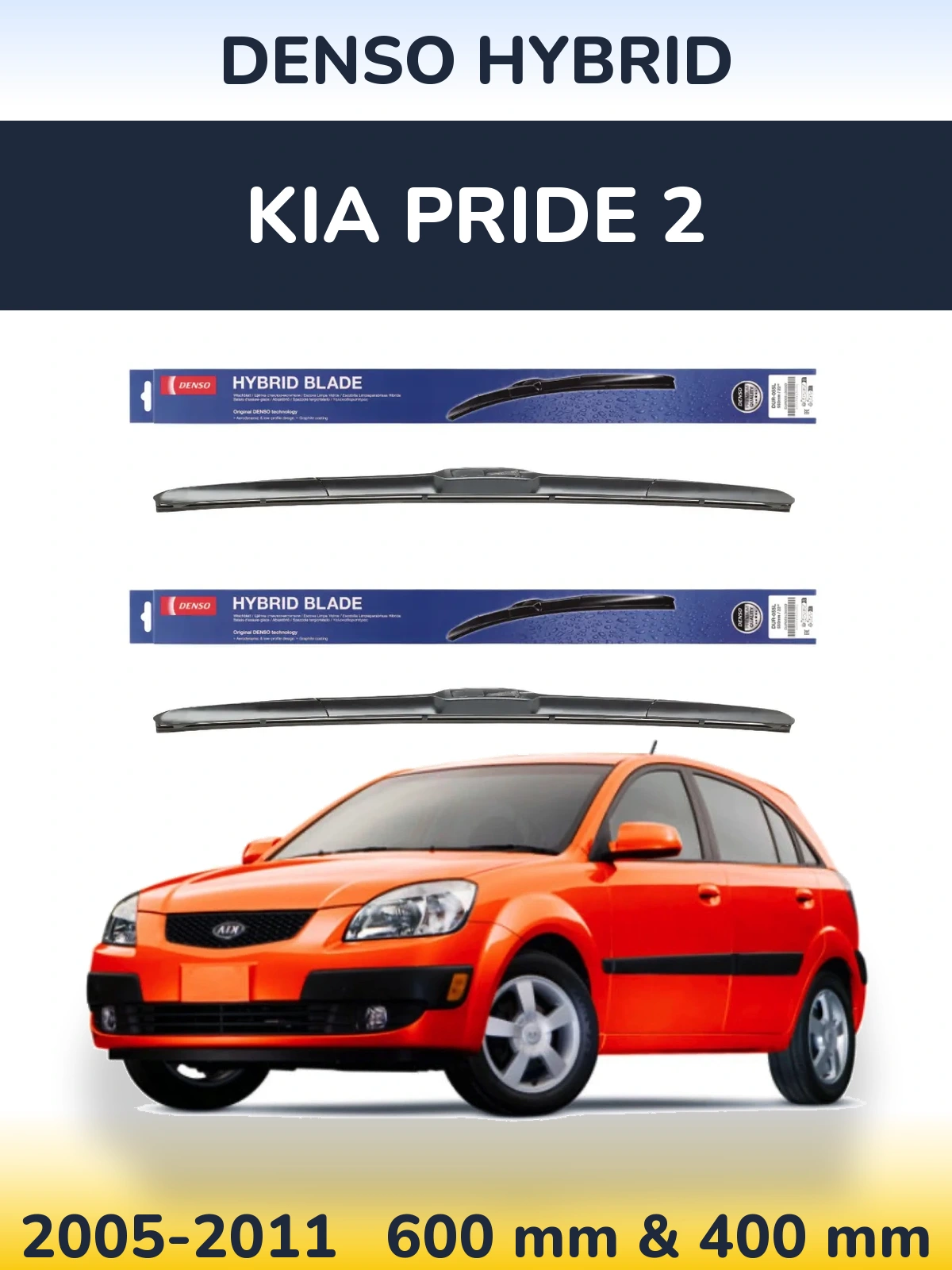Torkarblad Denso Hybrid för KIA Pride 2