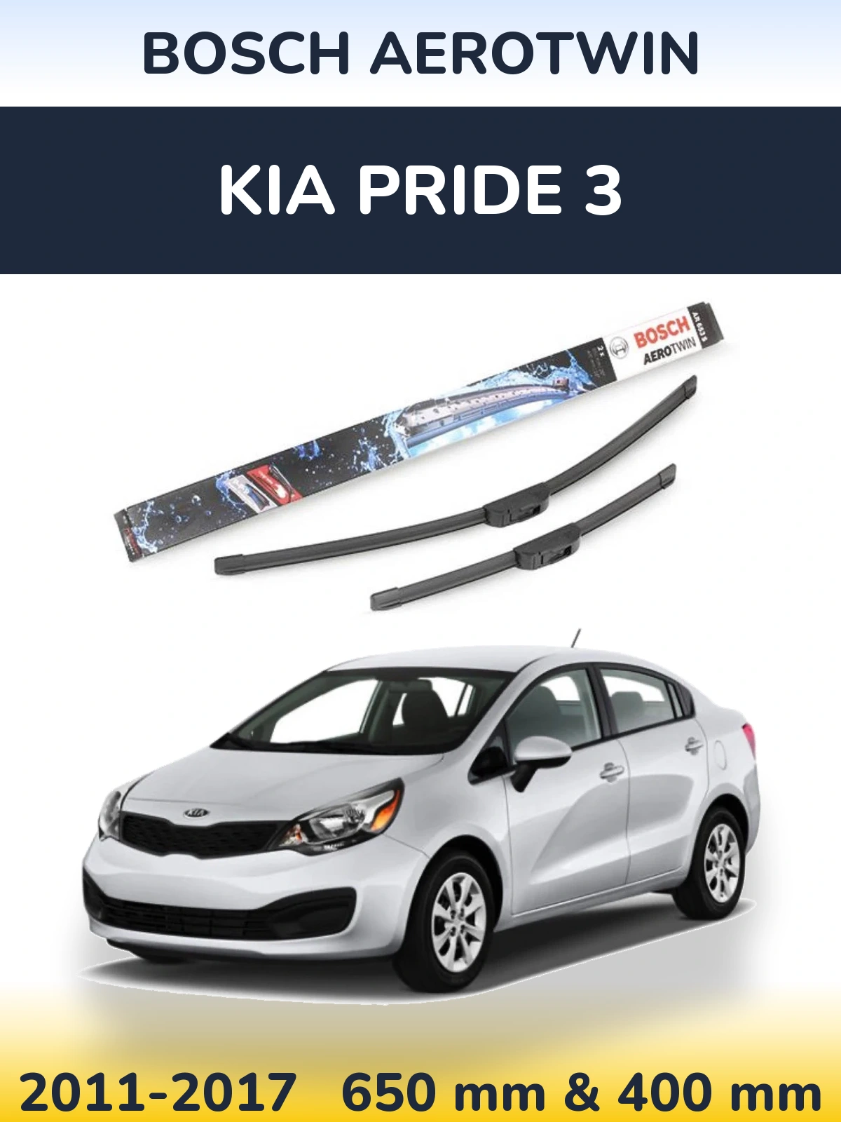 Torkarblad BOSCH AeroTwin för KIA Pride 3