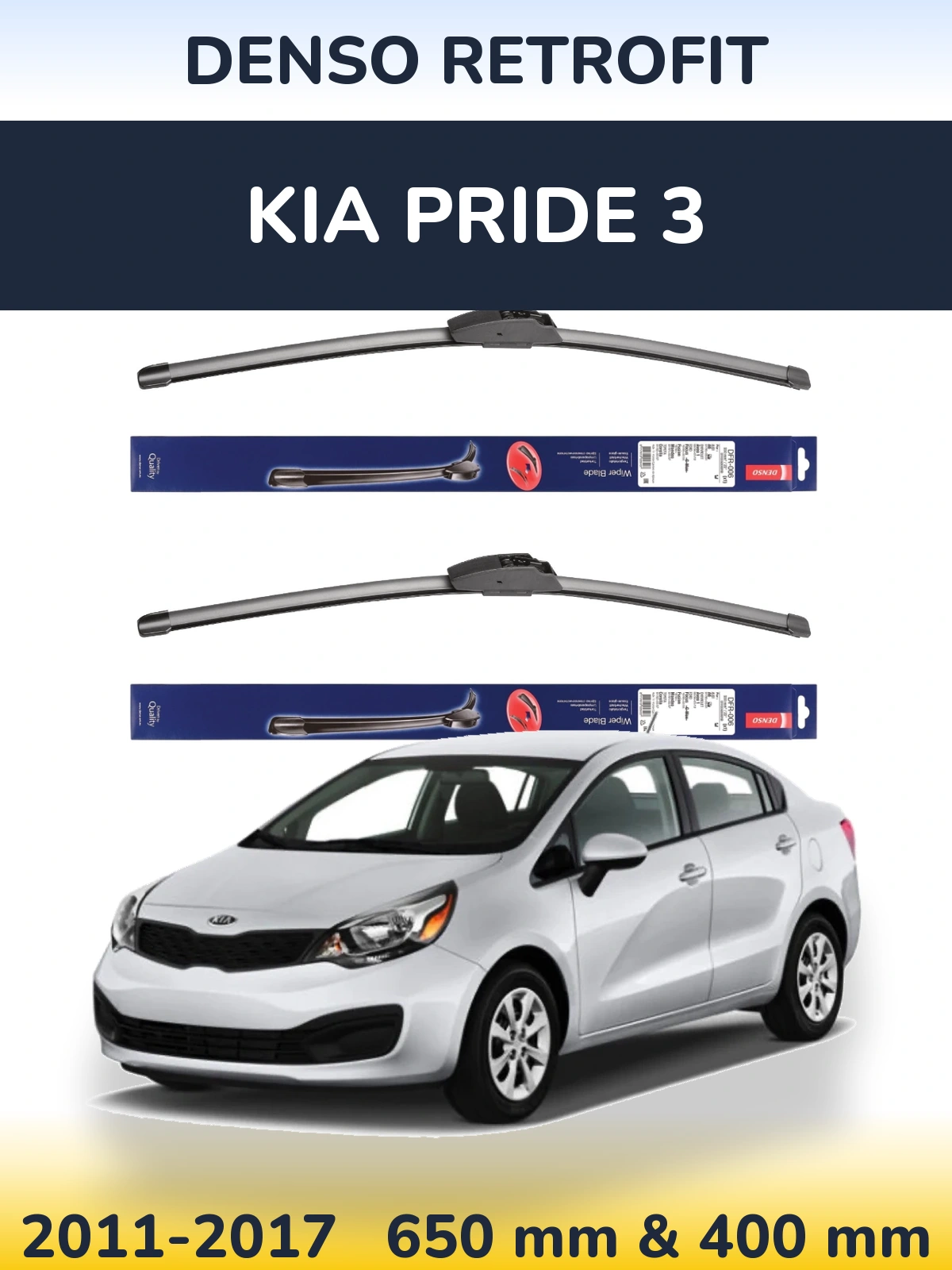 Torkarblad Denso Retrofit för KIA Pride 3