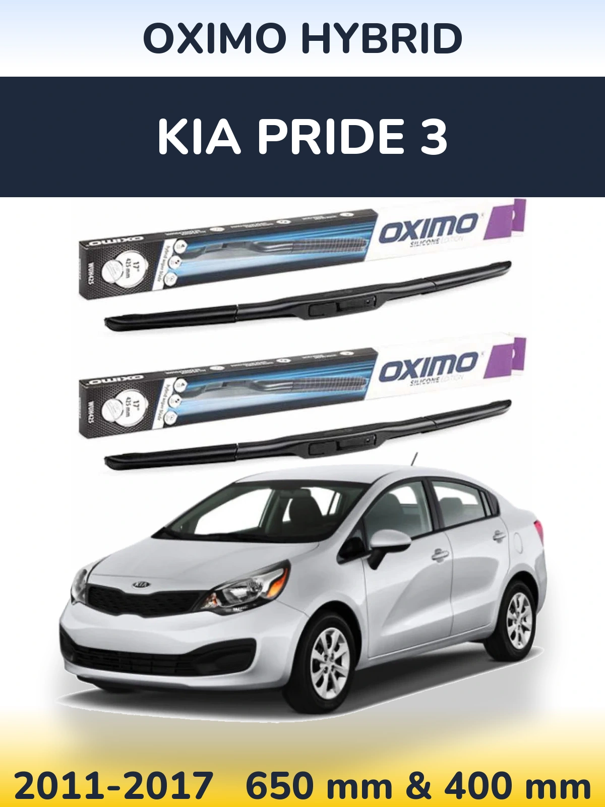 Torkarblad Oximo Hybrid för KIA Pride 3