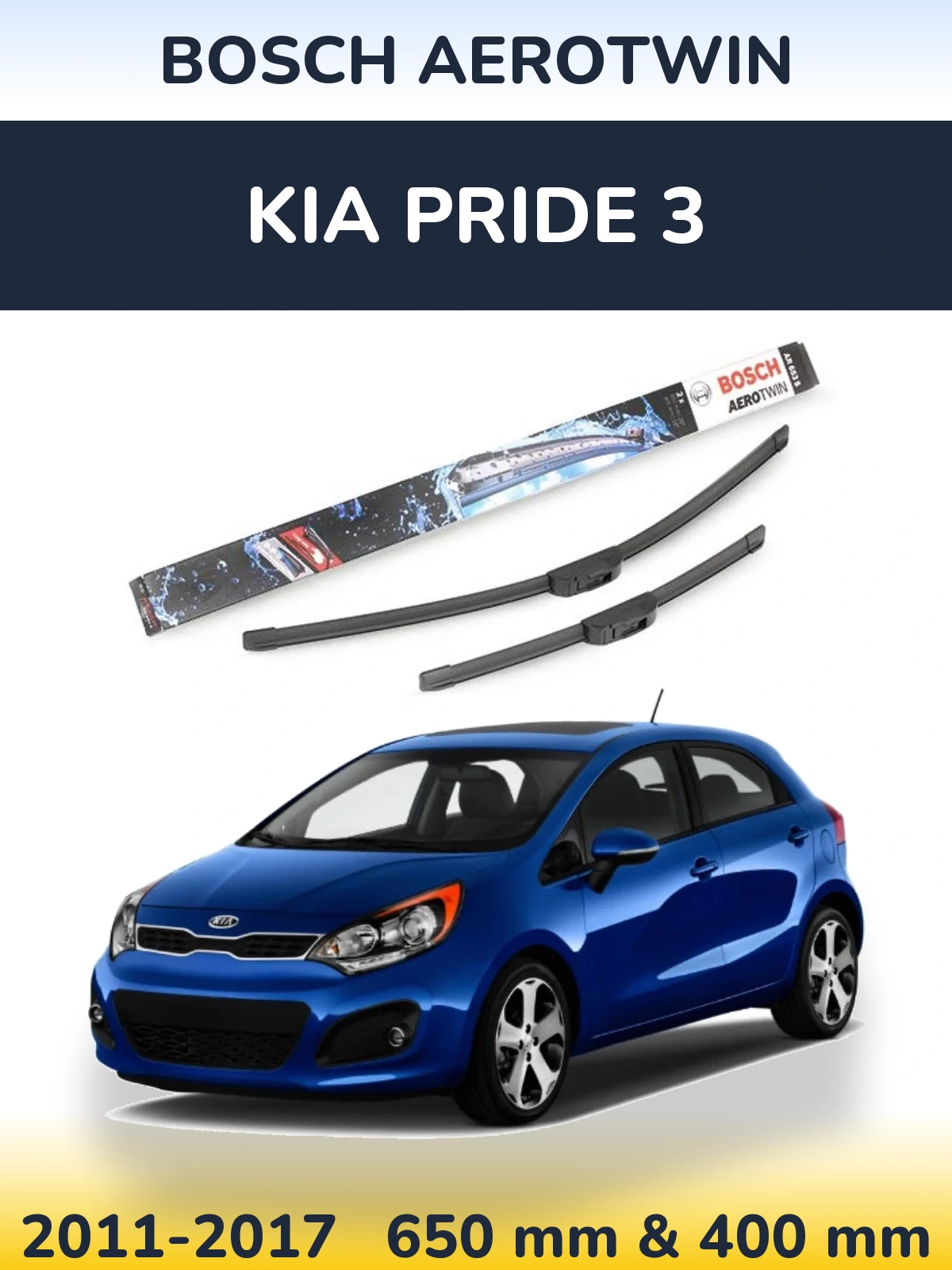 Torkarblad BOSCH AeroTwin för KIA Pride 3