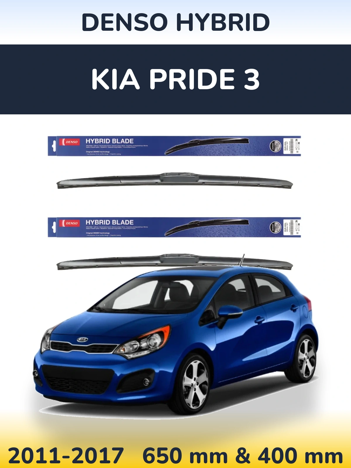 Torkarblad Denso Hybrid för KIA Pride 3