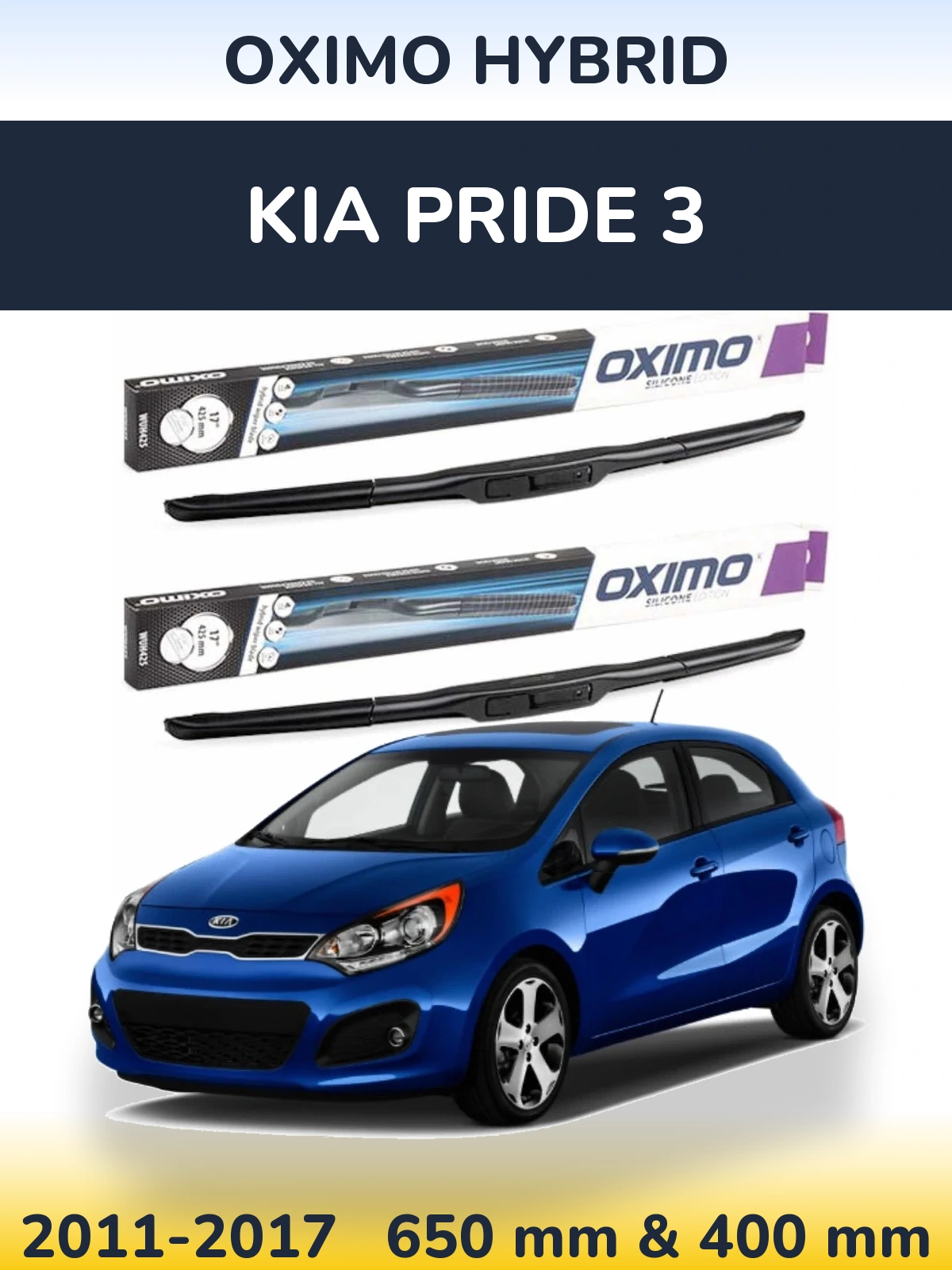 Torkarblad Oximo Hybrid för KIA Pride 3