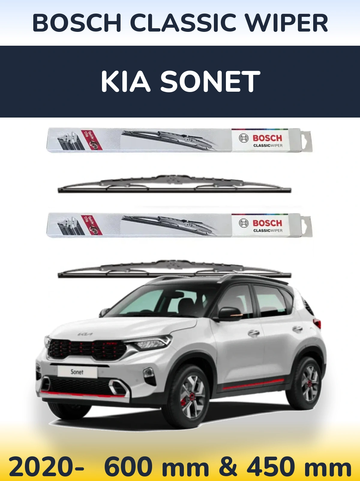 Torkarblad BOSCH Classic Wiper för KIA Sonet