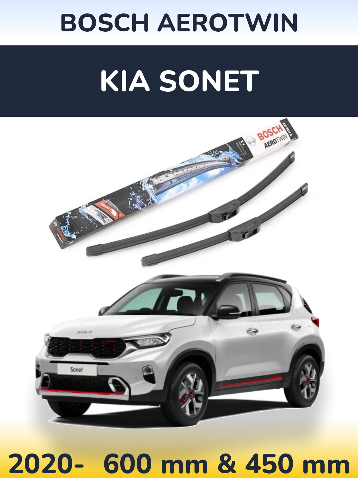 Torkarblad BOSCH AeroTwin för KIA Sonet