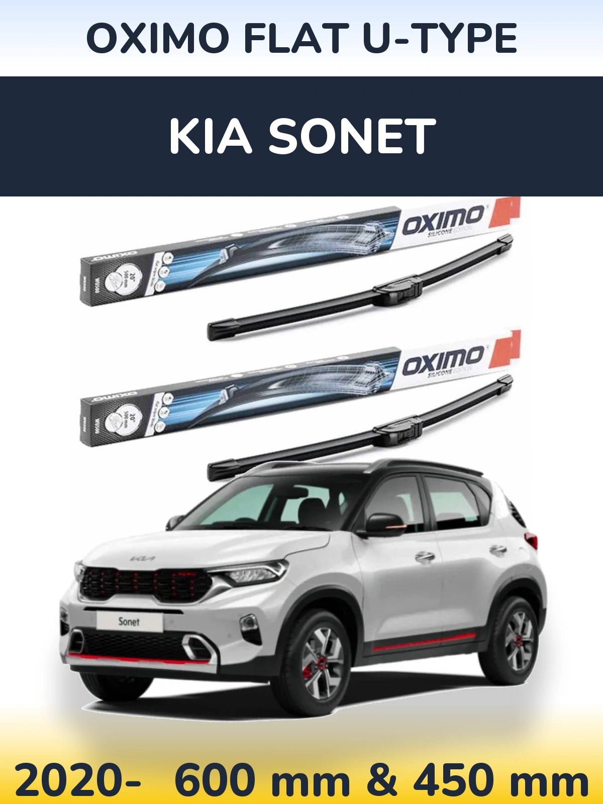 Torkarblad Oximo Flat U-type för KIA Sonet