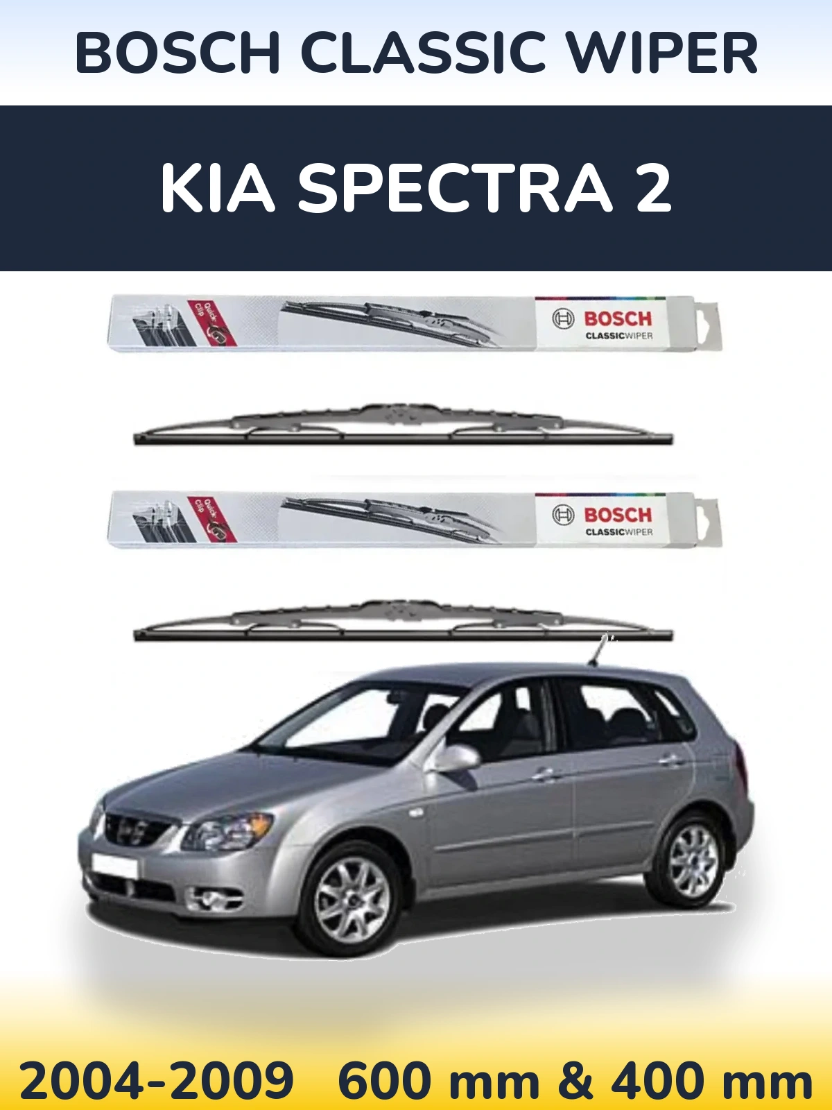 Torkarblad BOSCH Classic Wiper för KIA Spectra 2