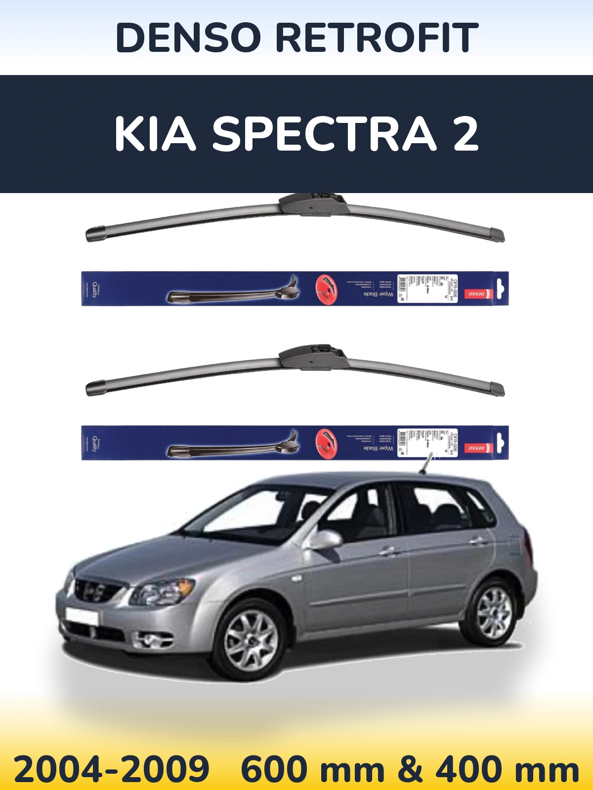 Torkarblad Denso Retrofit för KIA Spectra 2