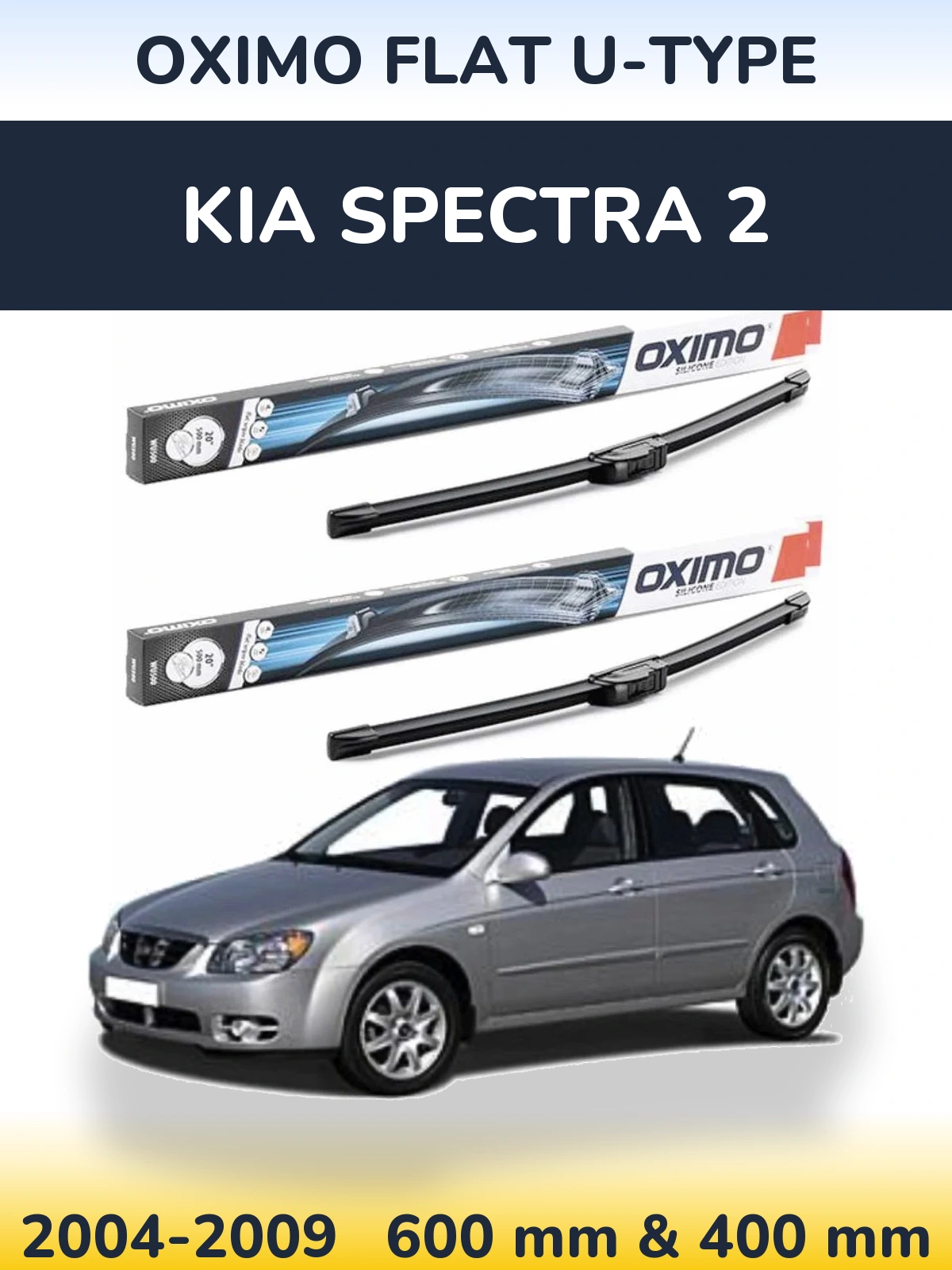 Torkarblad Oximo Flat U-type för KIA Spectra 2