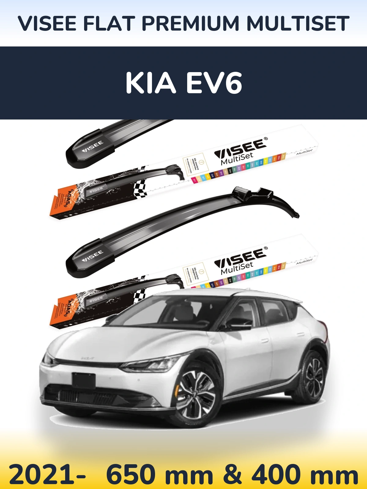 Torkarblad VISEE FLAT PREMIUM MultiSet för KIA EV6
