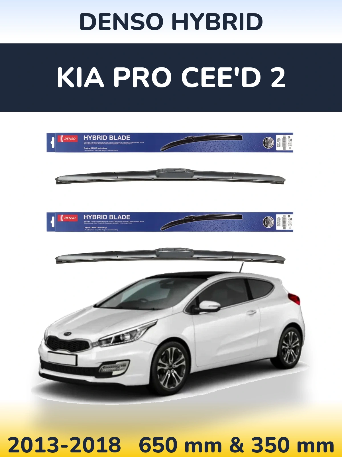 Torkarblad Denso Hybrid för KIA Pro Cee'd 2